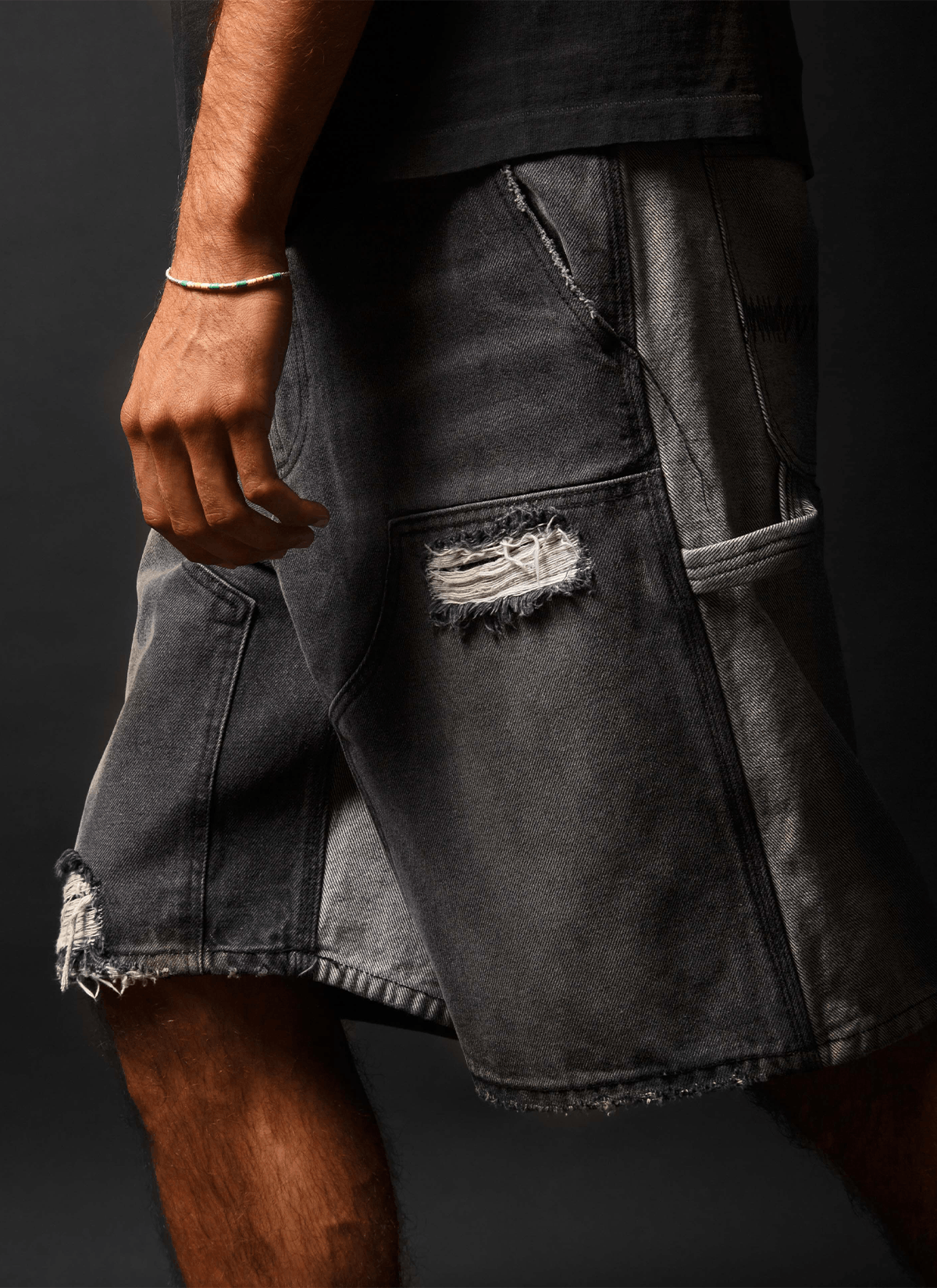 Other Pieces Harvey Split Carpenter Denim Shorts Size US 30 / EU 46 - 8 Thumbnail