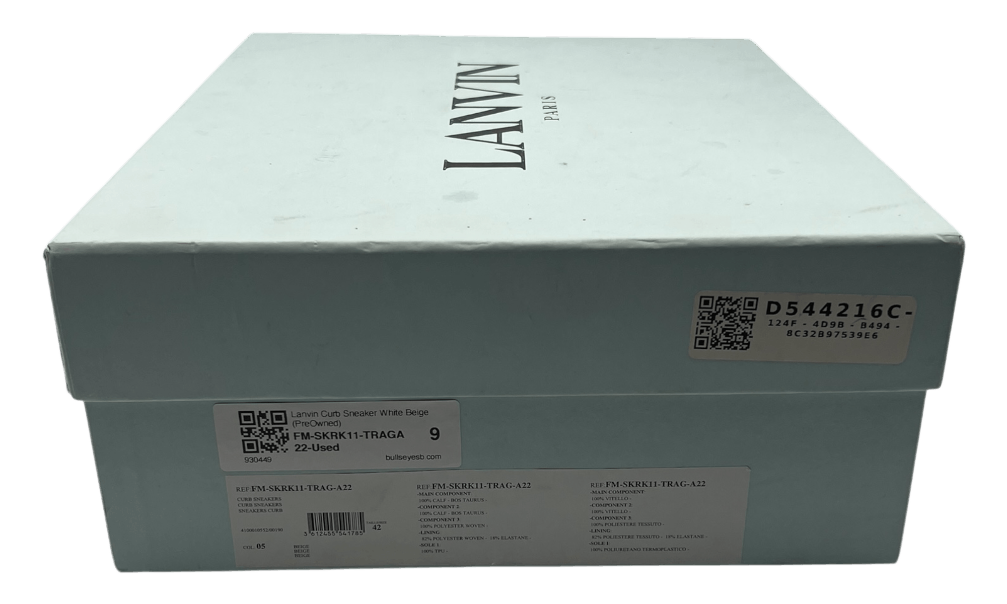 Lanvin Curb Sneaker White Beige (PreOwned) Size US 9 / EU 42 - 7 Thumbnail