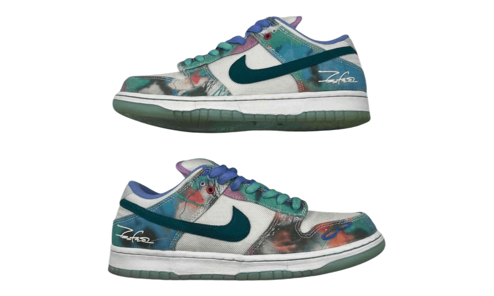 Nike SB Dunk Low "Futura Laboratories Bleached Aqua" (PreOwned) Size US 9 / EU 42 - 2 Thumbnail