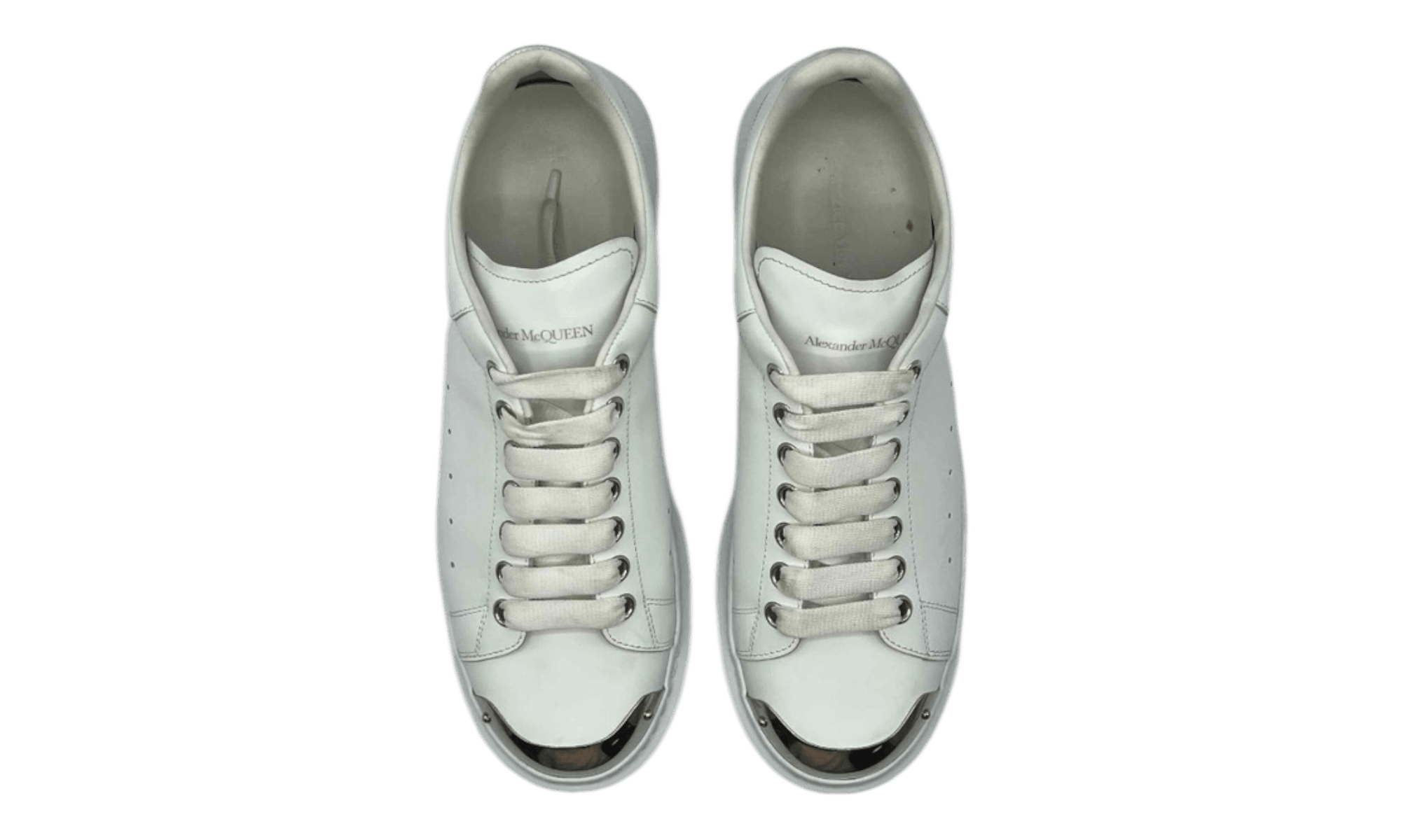 Other Alexander McQueen Wmns Overd Sneaker 'White Metal Toe' (PreO Size US 8.5 / EU 41-42 - 4 Thumbnail