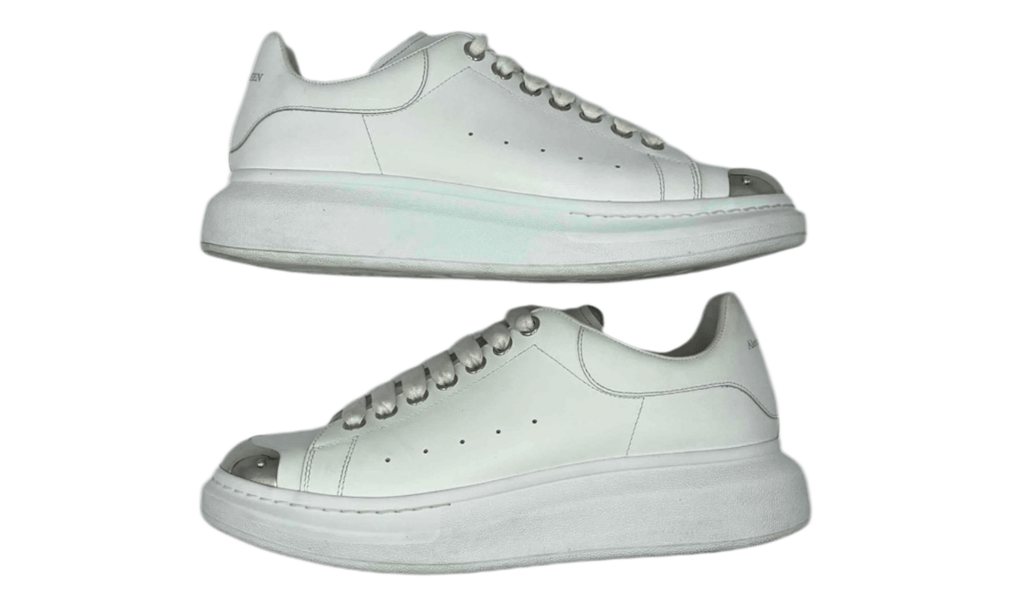 Other Alexander McQueen Wmns Overd Sneaker 'White Metal Toe' (PreO Size US 8.5 / EU 41-42 - 2 Thumbnail