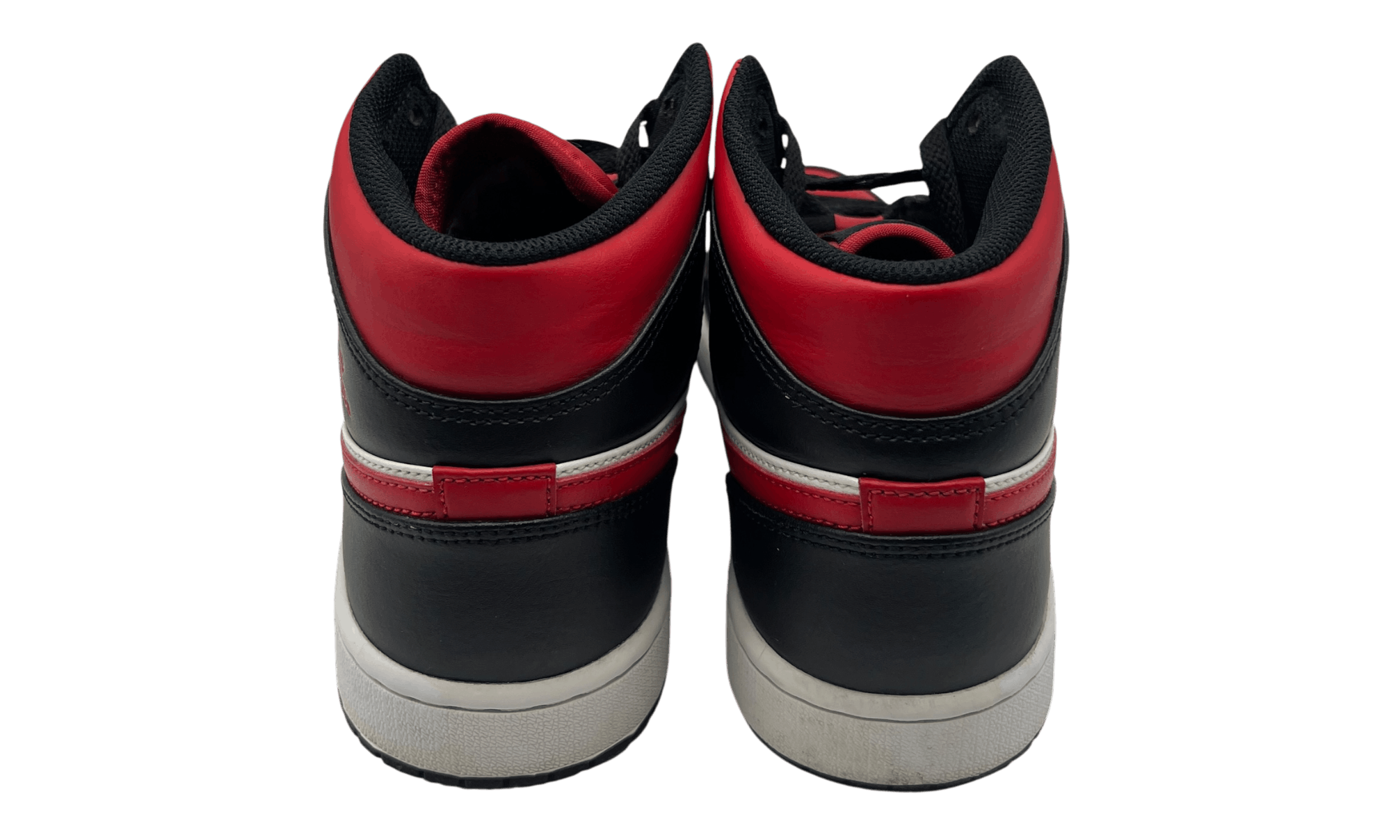 Other Jordan 1 Mid Black Chile Red White (Preowned) (No Box) Size US 9.5 / EU 42-43 - 5 Thumbnail