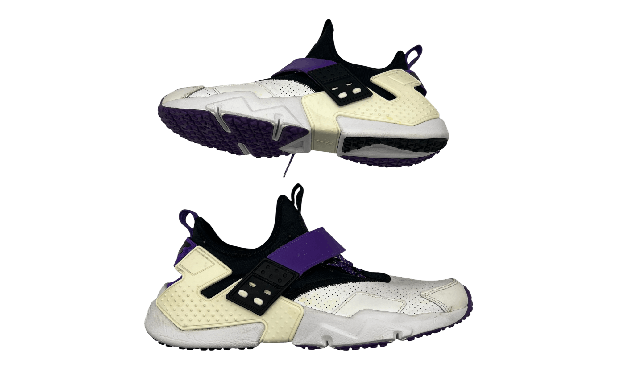 Nike Air Huarache Drift White Black Hyper Grape (PreOwned) (No Bo Size US 11 / EU 44 - 2 Thumbnail