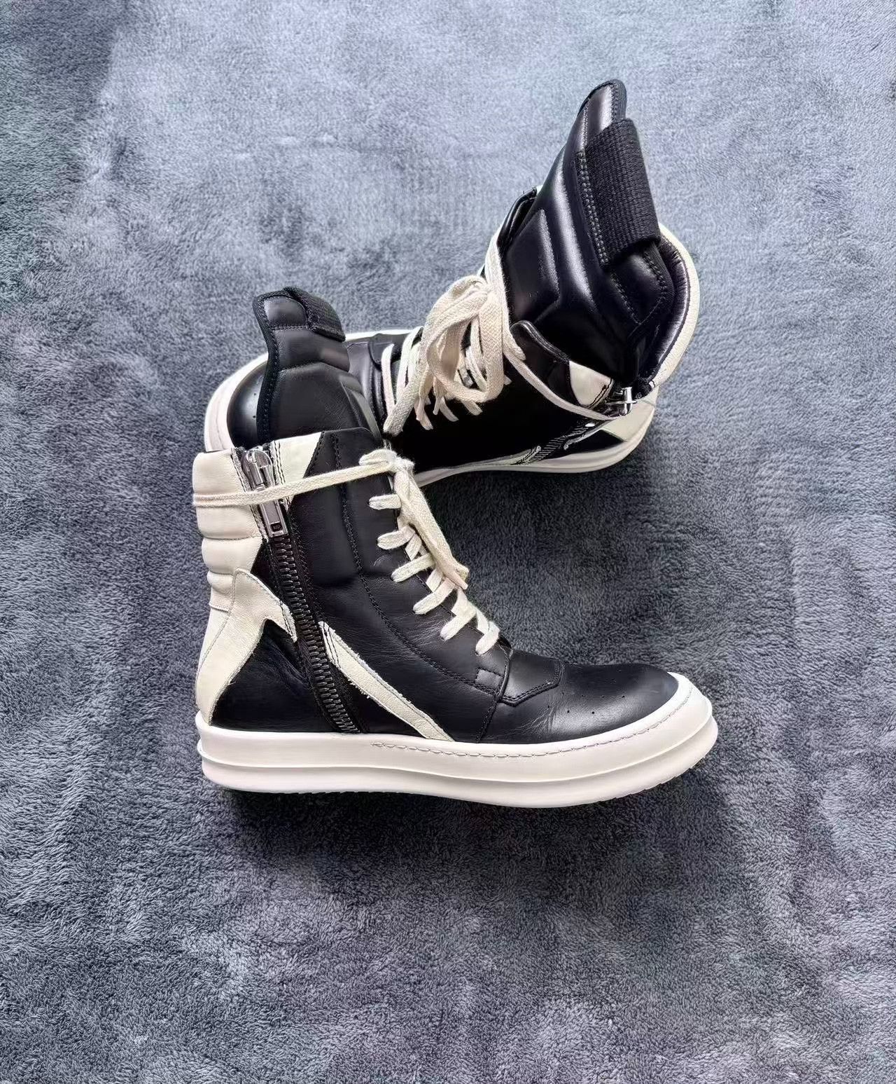 Rick Owens Rick Owens Leather Black Lowtop Sneakers 37 Women Size US 6.5 / IT 36.5 - 5 Thumbnail