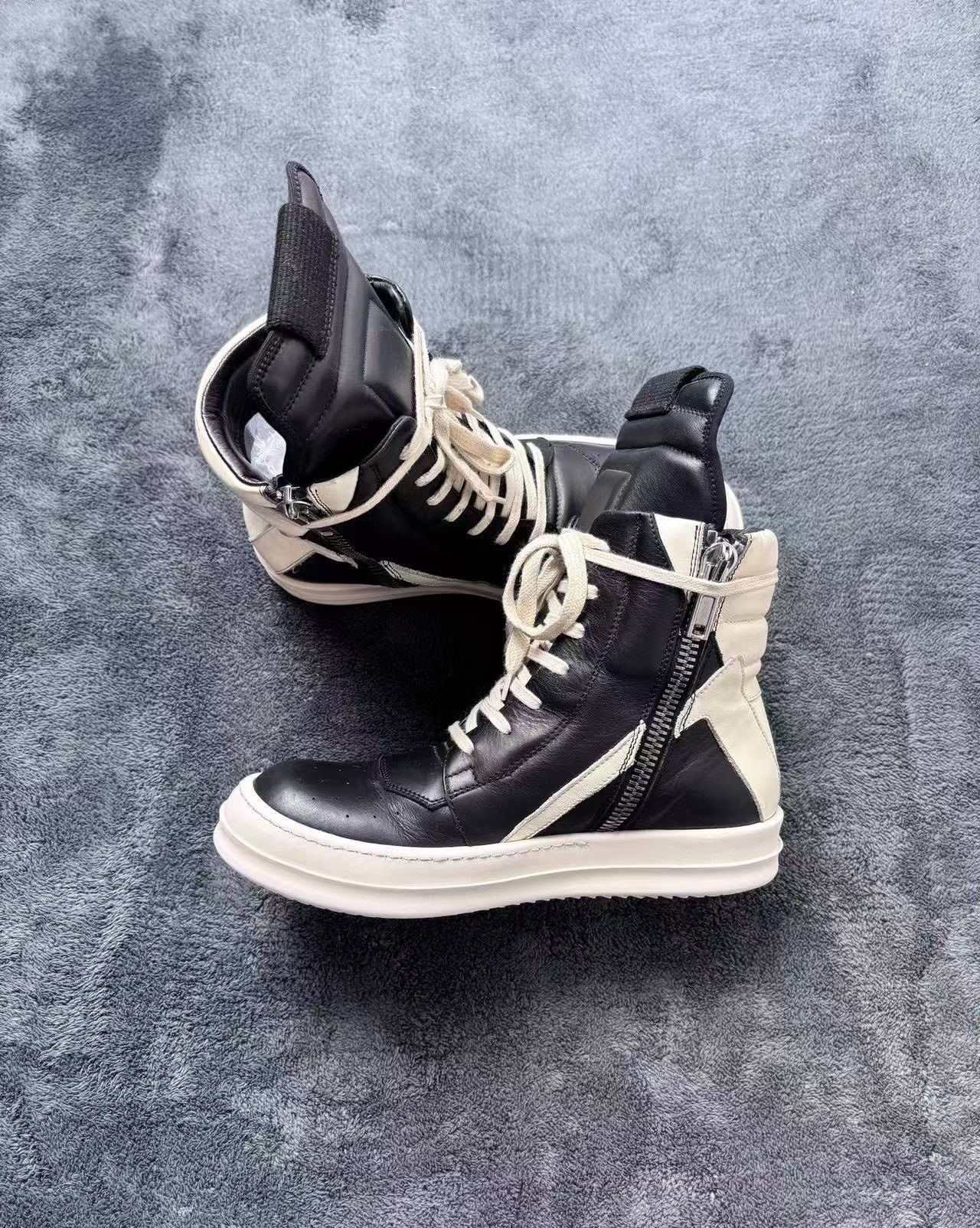 Rick Owens Rick Owens Leather Black Lowtop Sneakers 37 Women Size US 6.5 / IT 36.5 - 6 Thumbnail