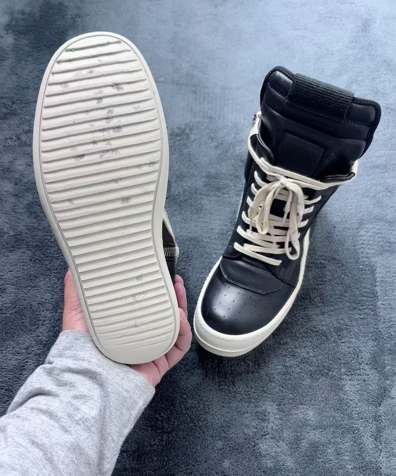 Rick Owens Rick Owens Leather Black Lowtop Sneakers 37 Women Size US 6.5 / IT 36.5 - 8 Thumbnail