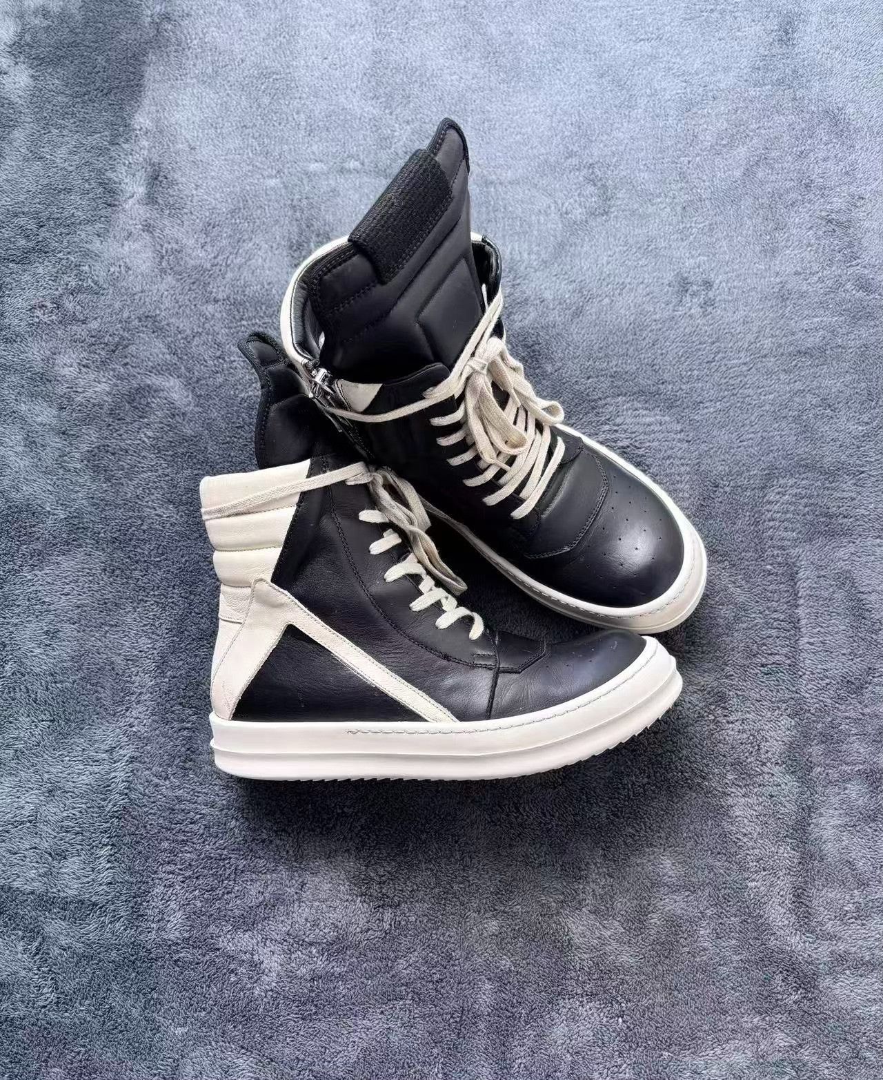 Rick Owens Rick Owens Leather Black Lowtop Sneakers 37 Women Size US 6.5 / IT 36.5 - 3 Thumbnail