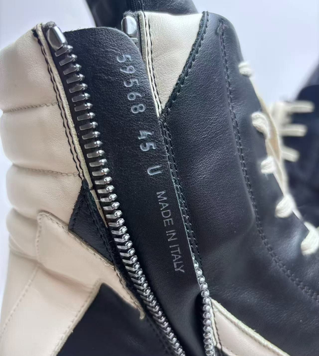 Rick Owens Rick Owens Leather Black Hitop Sneakers 24 Men Size US 10 / EU 43 - 9 Thumbnail