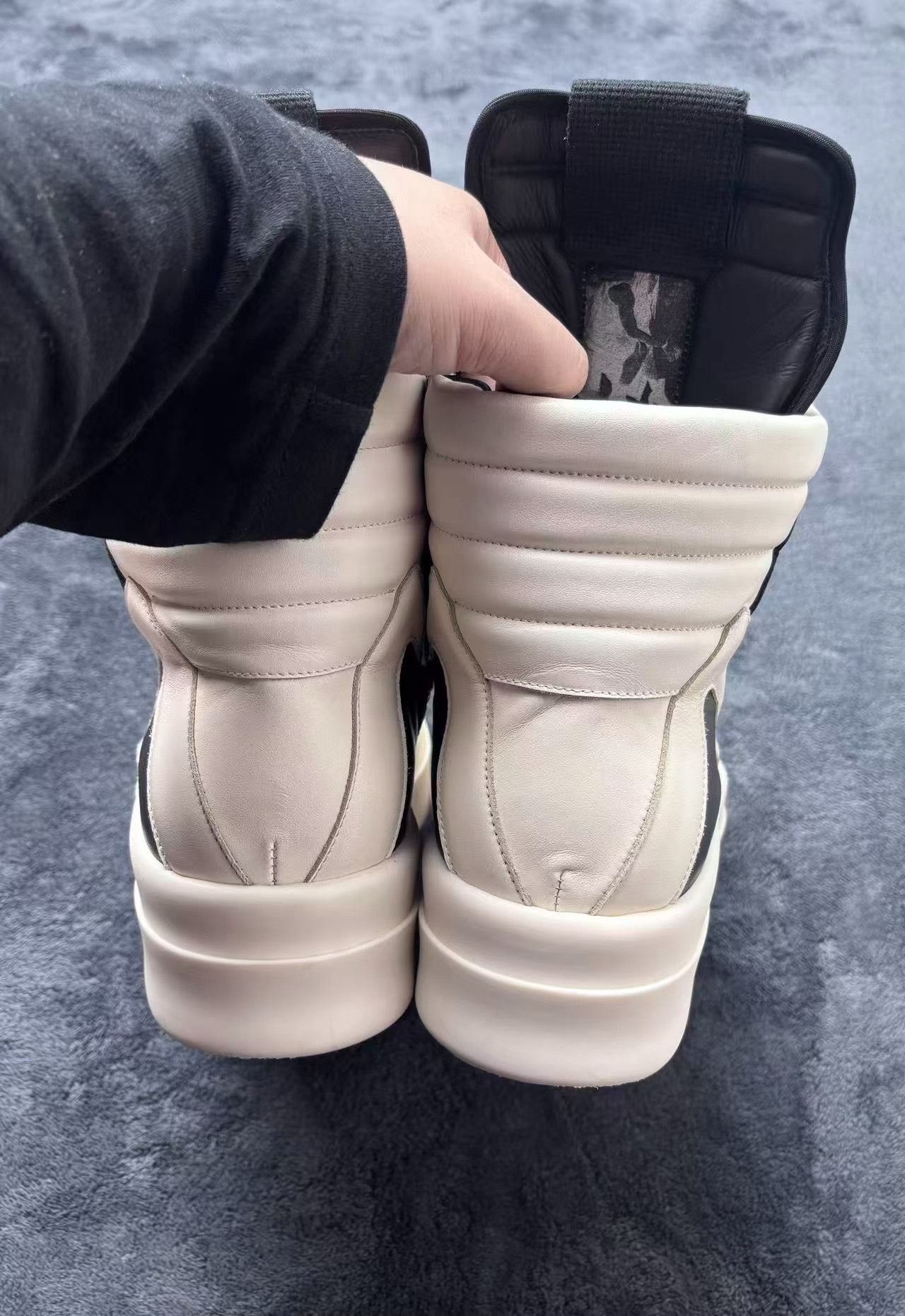 Rick Owens Rick Owens Leather Black Hitop Sneakers 24 Men Size US 10 / EU 43 - 7 Thumbnail