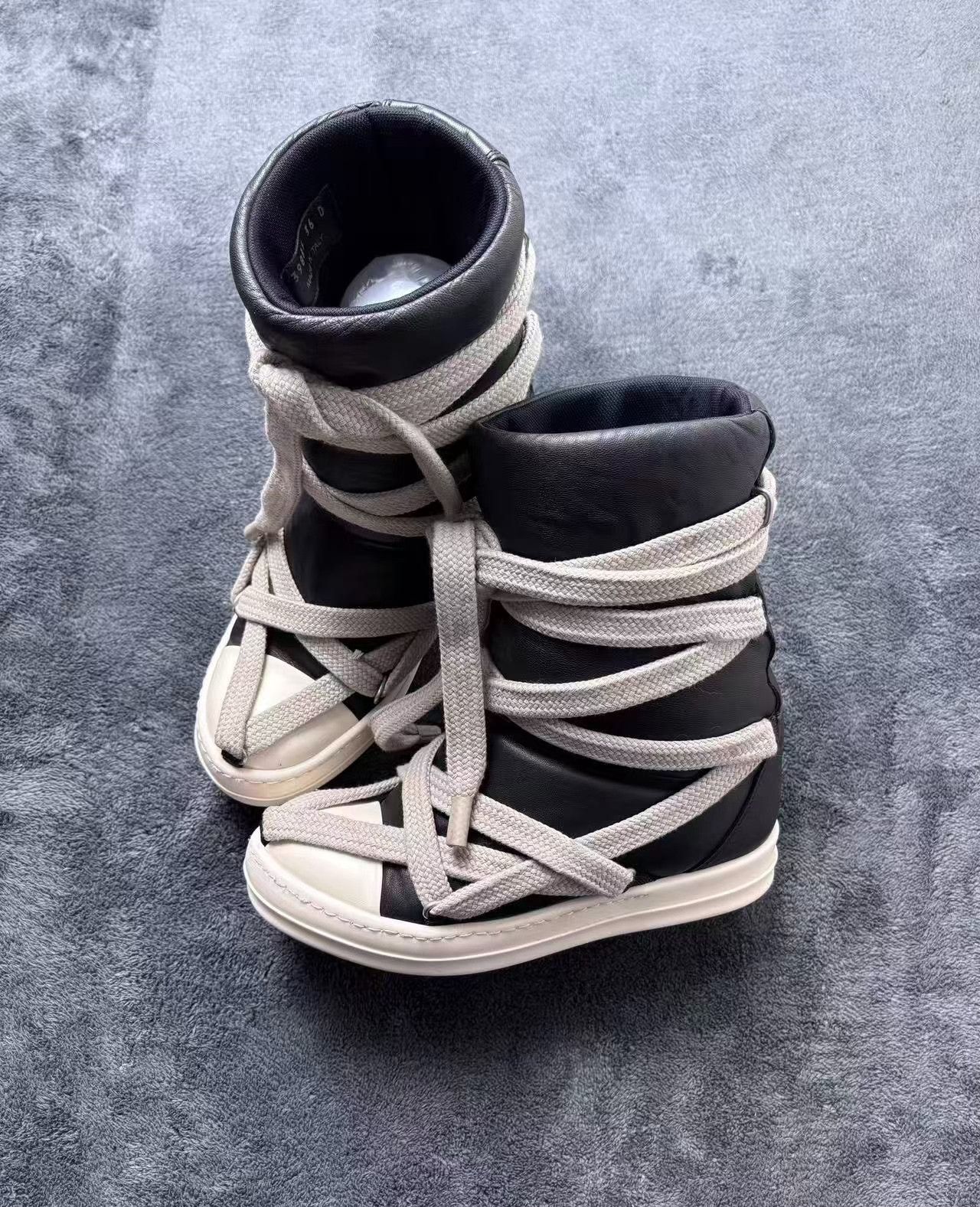 Rick Owens Rick Owens Leather Hitop Sneakers 36 Women Size US 6 / IT 36 - 2 Thumbnail