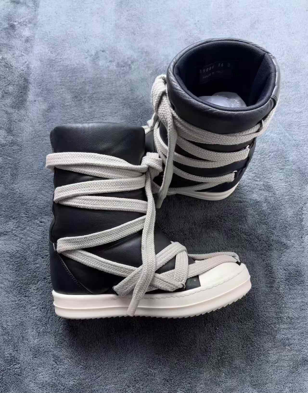Rick Owens Rick Owens Leather Hitop Sneakers 36 Women Size US 6 / IT 36 - 3 Thumbnail
