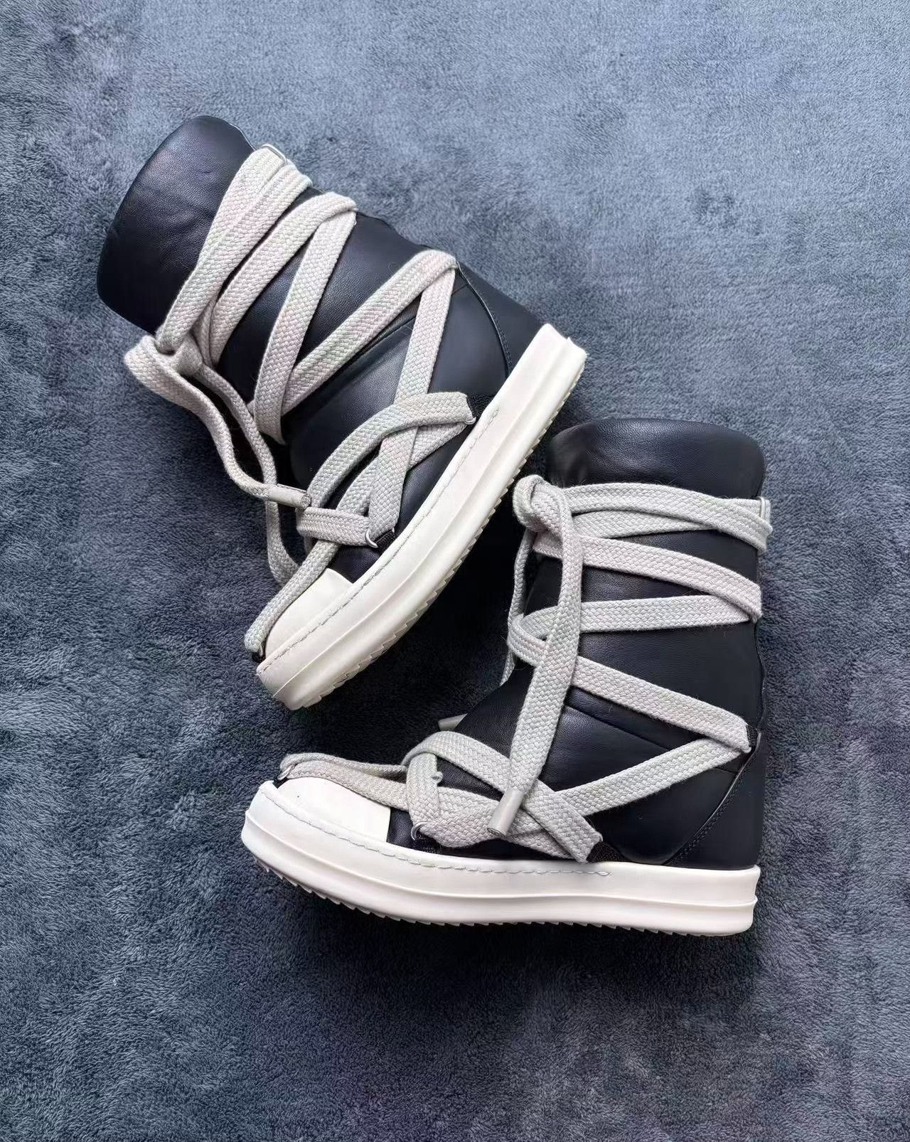 Rick Owens Rick Owens Leather Hitop Sneakers 36 Women Size US 6 / IT 36 - 6 Thumbnail