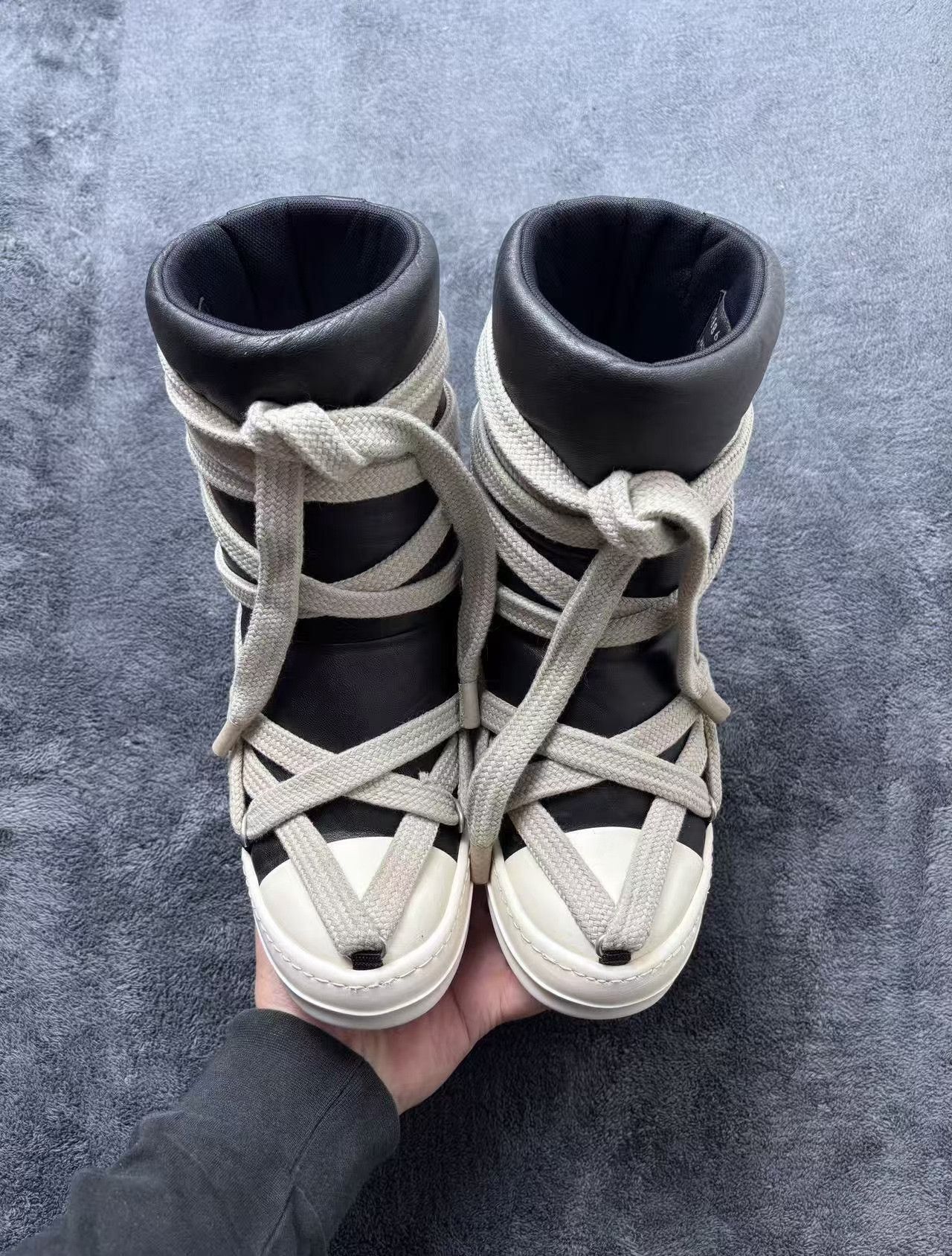 Rick Owens Rick Owens Leather Hitop Sneakers 36 Women Size US 6 / IT 36 - 7 Thumbnail