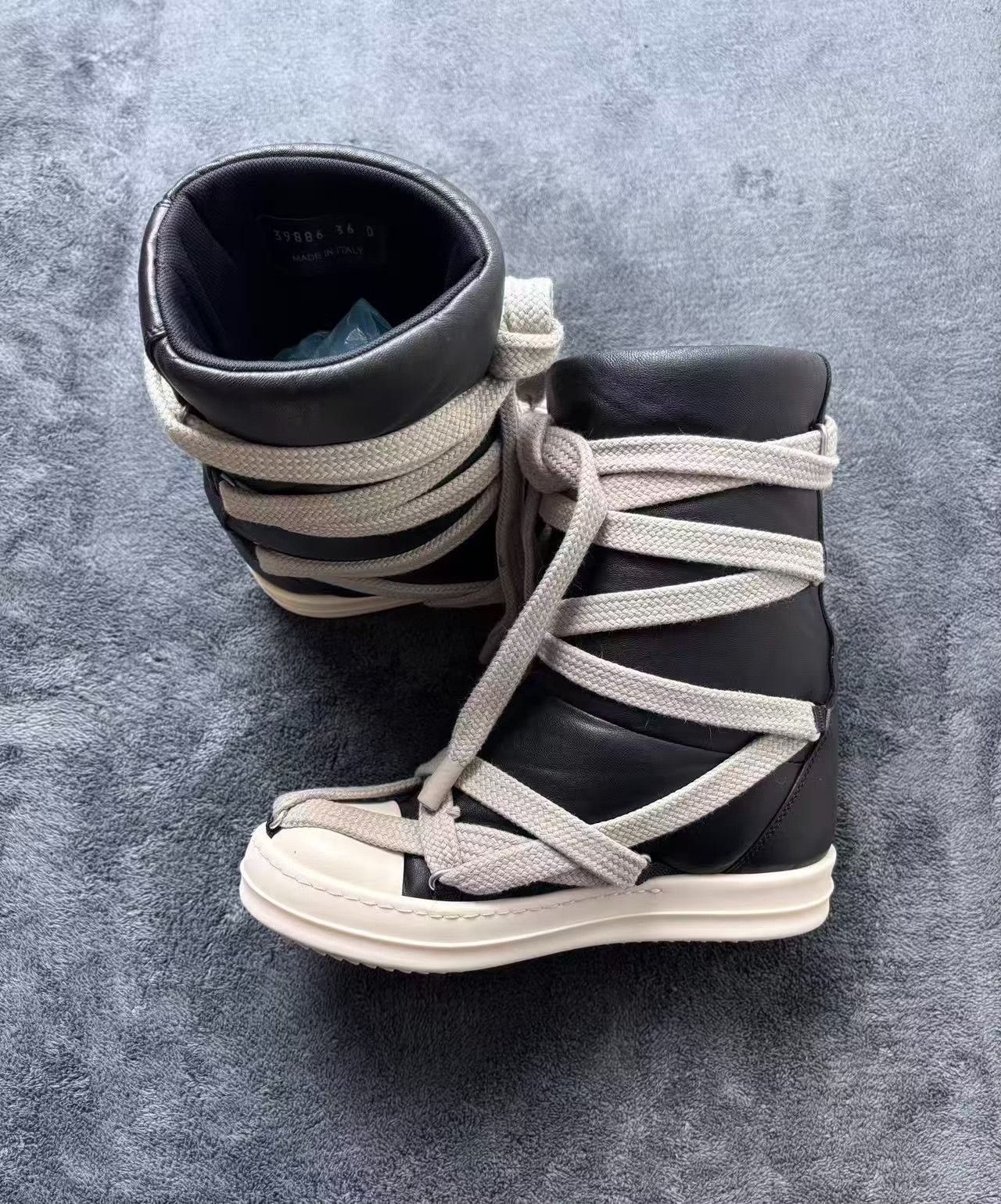 Rick Owens Rick Owens Leather Hitop Sneakers 36 Women Size US 6 / IT 36 - 4 Thumbnail