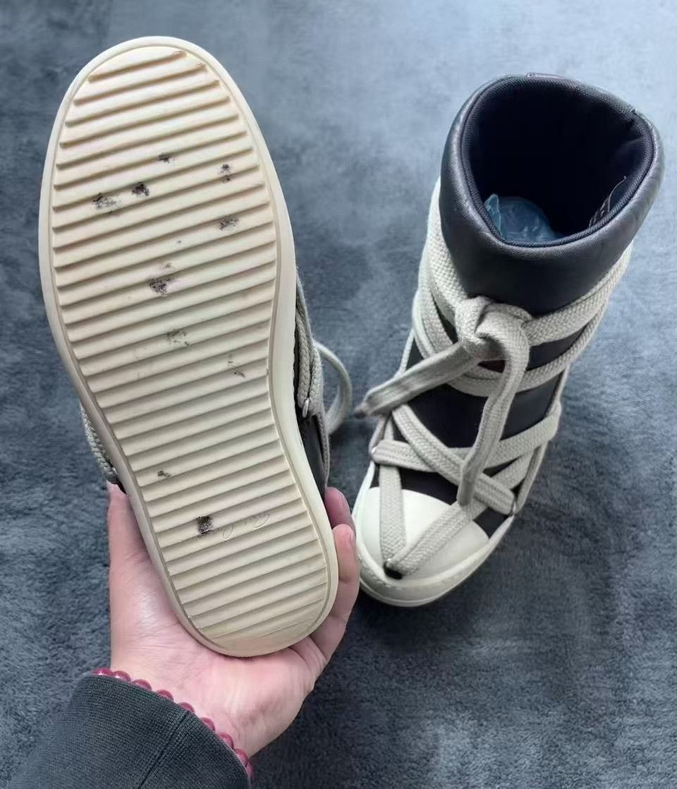 Rick Owens Rick Owens Leather Hitop Sneakers 36 Women Size US 6 / IT 36 - 8 Thumbnail