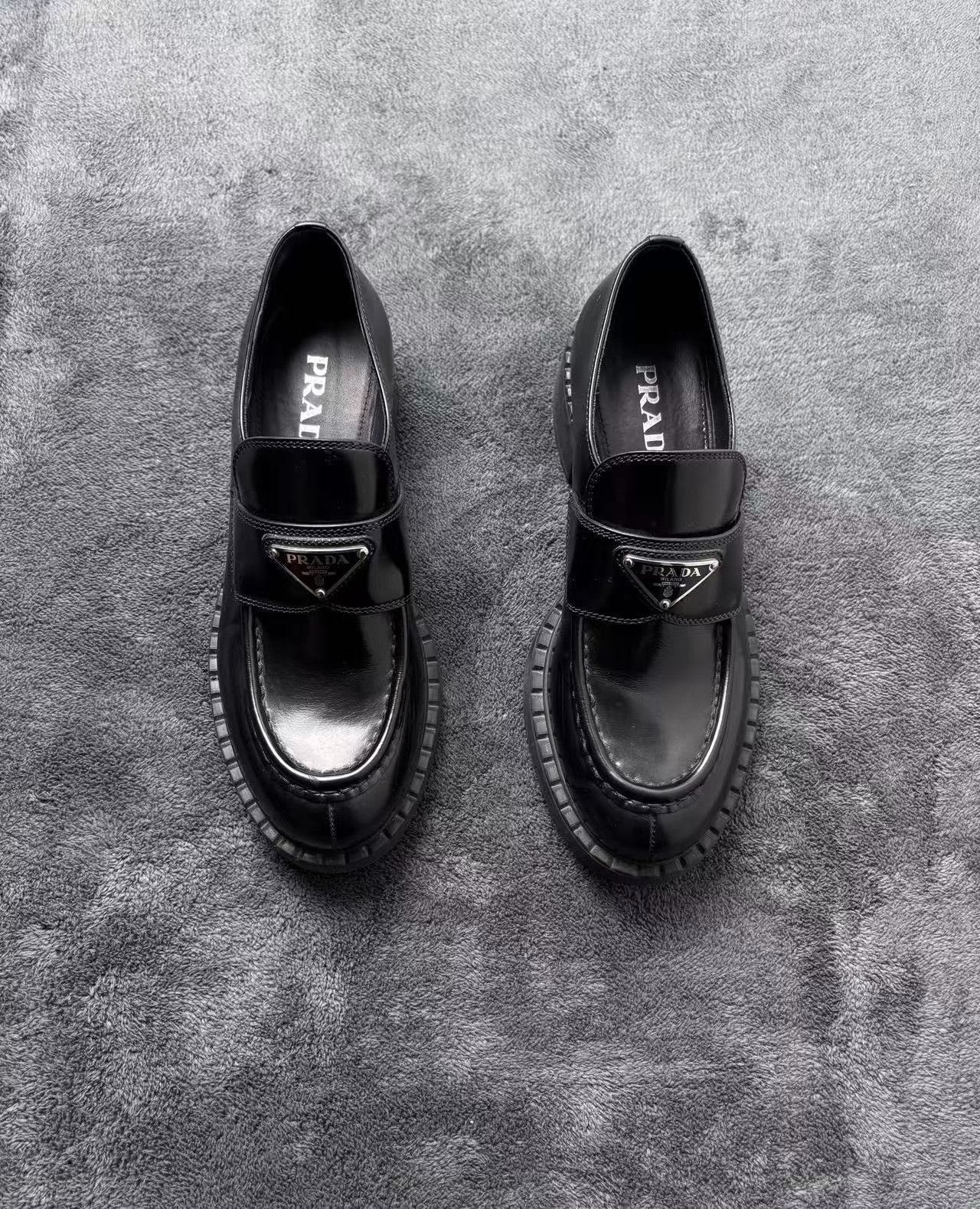 Prada Prada Metallic Black Lowtop Sneakers 37 Women Size US 6.5 / IT 36.5 - 2 Thumbnail