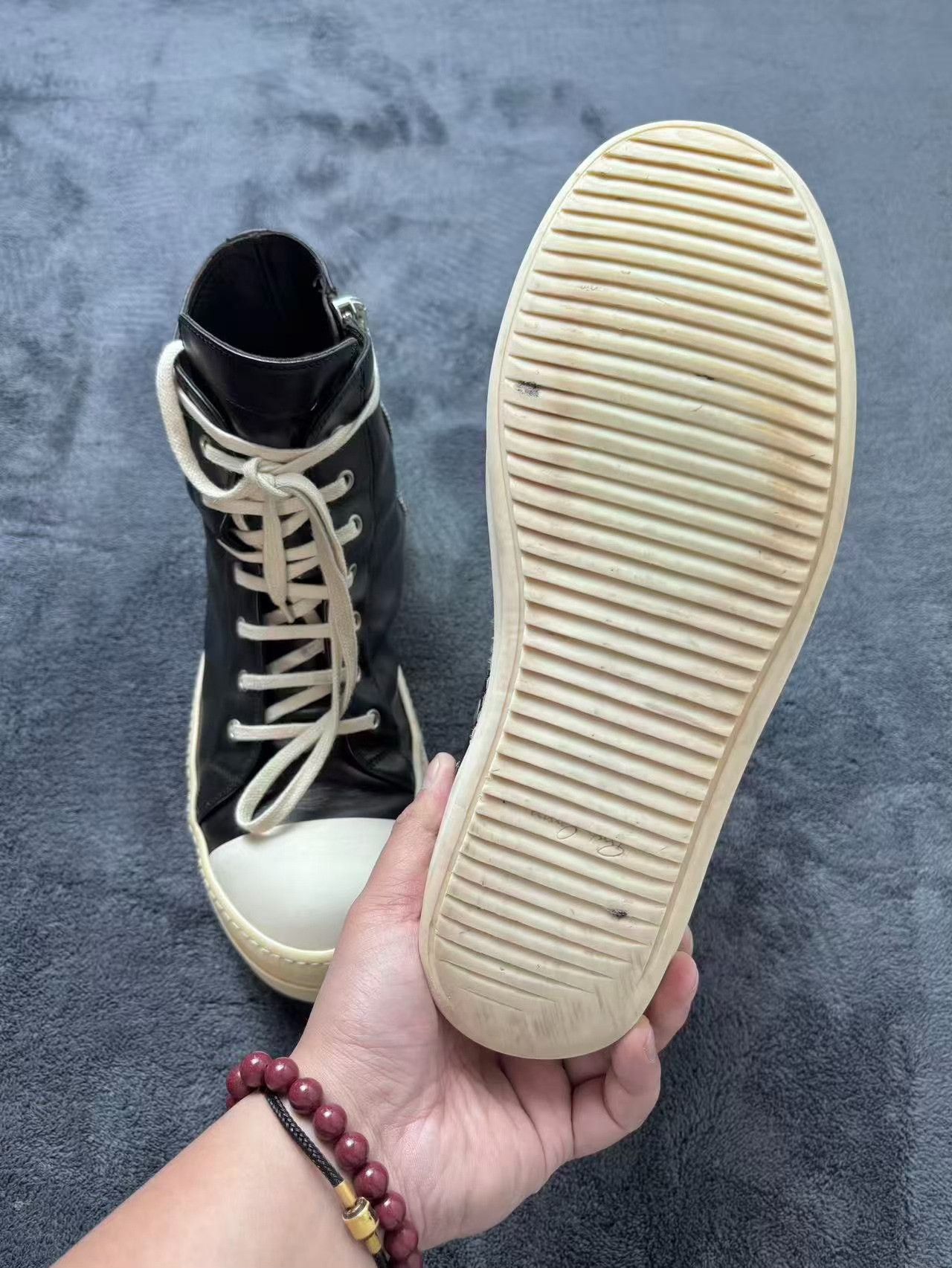 Rick Owens Rick Owens Black Hitop Sneakers 42 Men Size US 9 / EU 42 - 9 Thumbnail