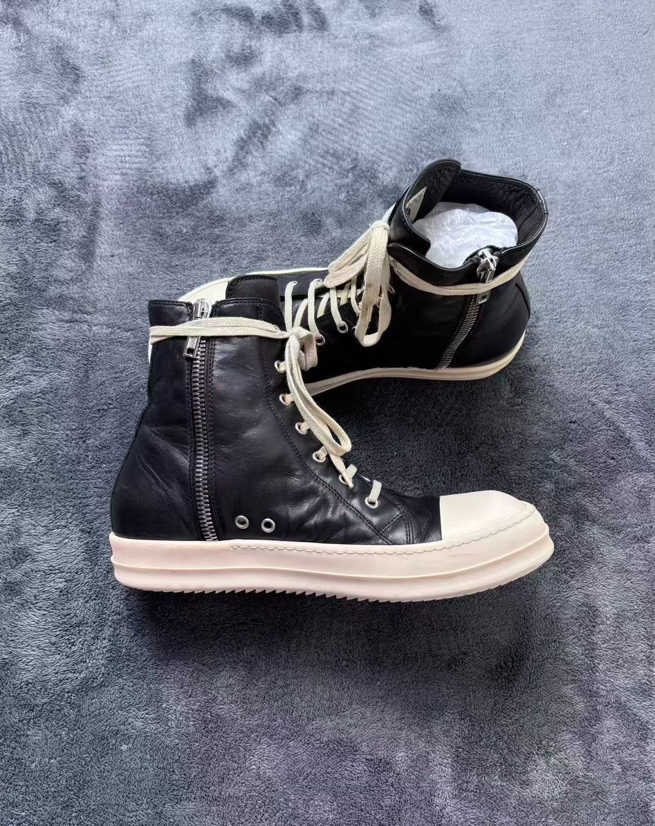 Rick Owens Rick Owens Leather Hitop Sneakers 42 Men Size US 9 / EU 42 - 5 Thumbnail