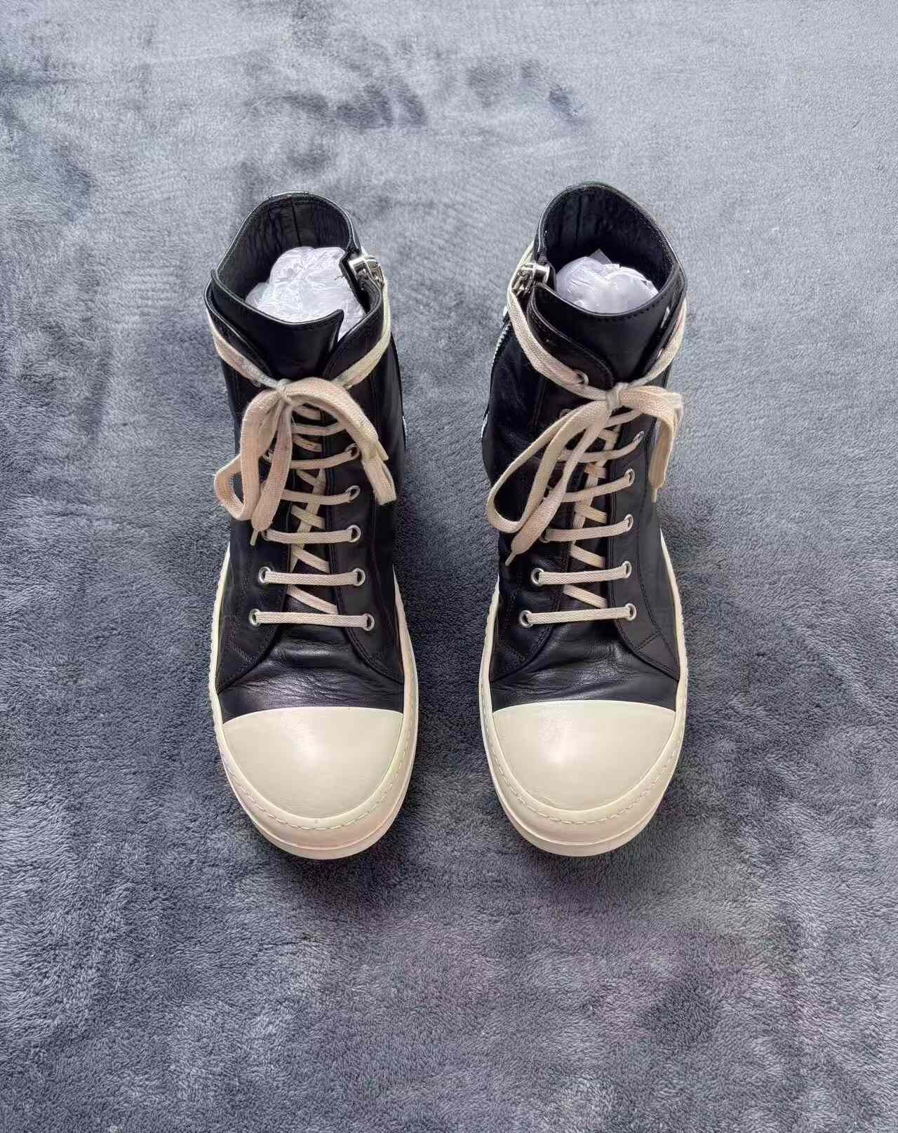 Rick Owens Rick Owens Leather Hitop Sneakers 42 Men Size US 9 / EU 42 - 2 Thumbnail