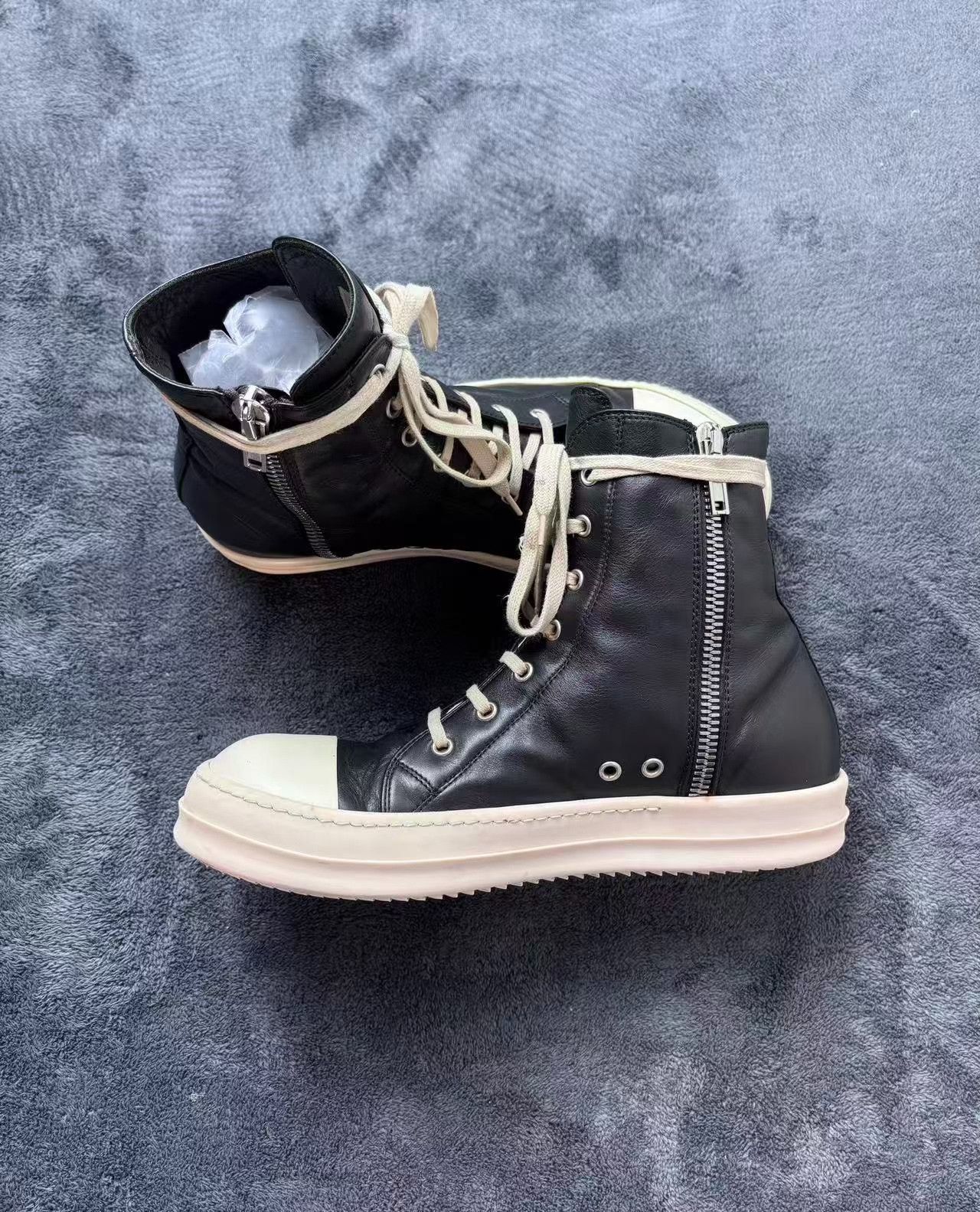 Rick Owens Rick Owens Leather Hitop Sneakers 42 Men Size US 9 / EU 42 - 6 Thumbnail