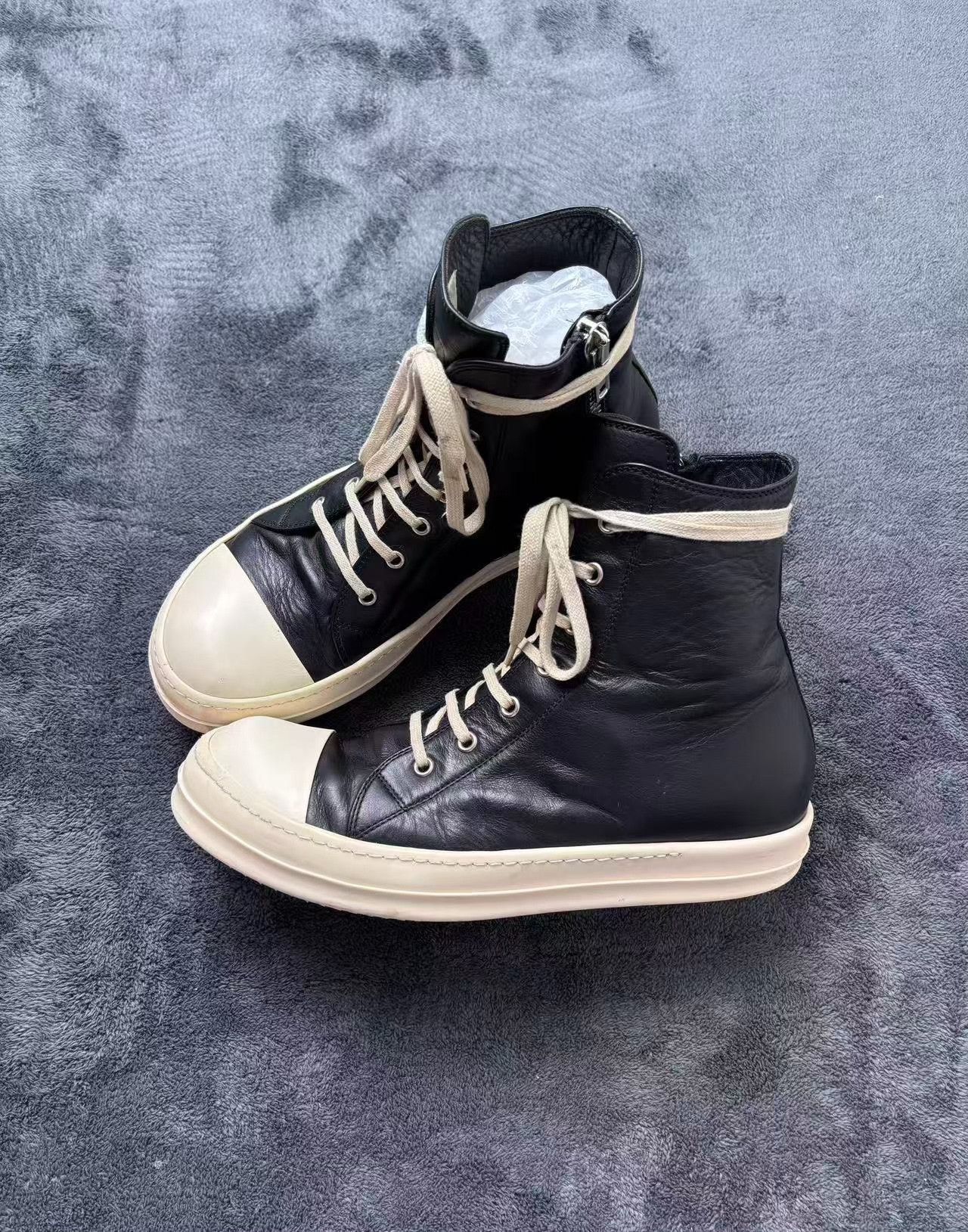 Rick Owens Rick Owens Leather Hitop Sneakers 42 Men Size US 9 / EU 42 - 4 Thumbnail