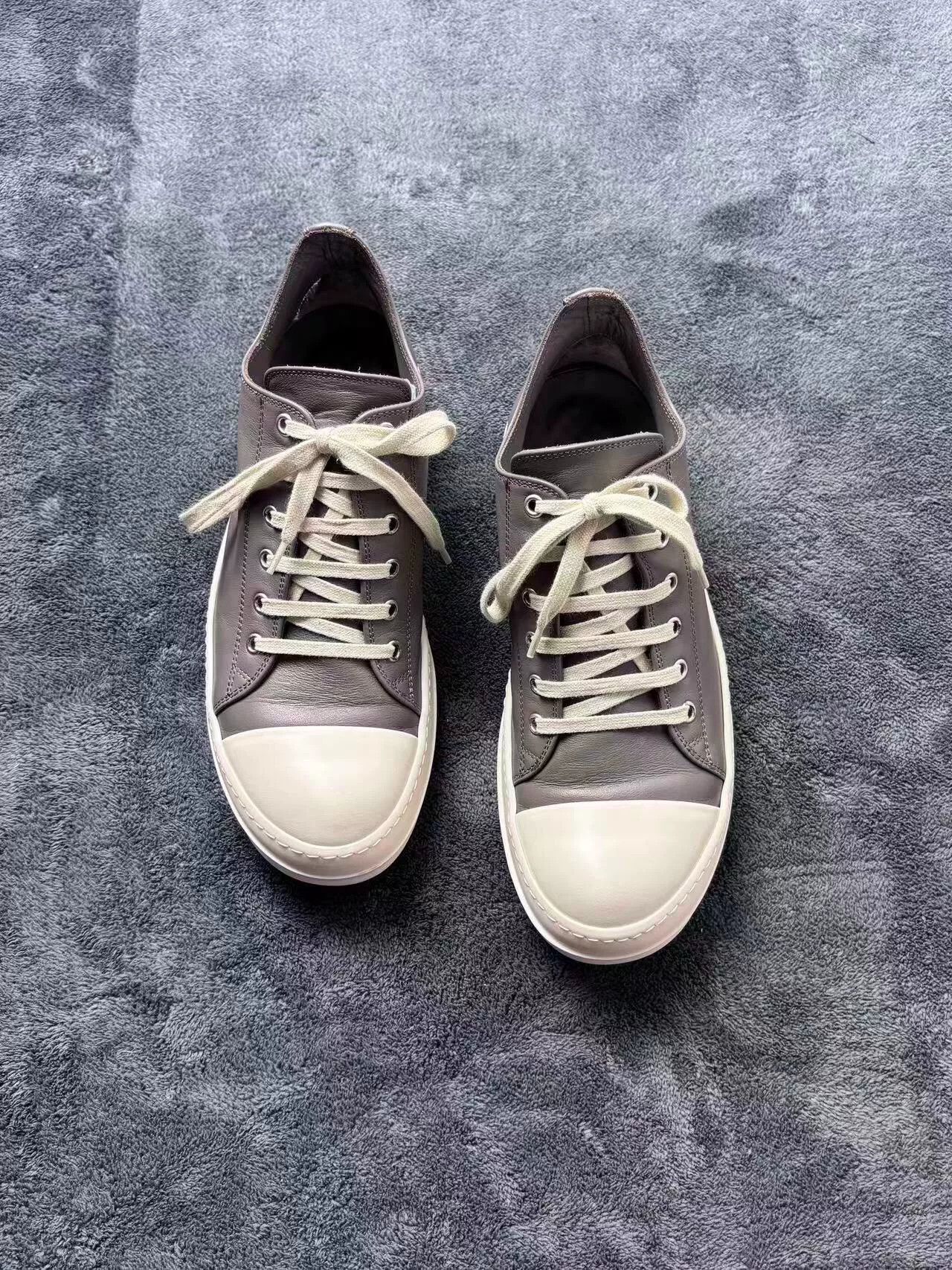 Rick Owens Rick Owens Leather White Lowtop Sneakers 25 Men Size US 10 / EU 43 - 2 Thumbnail