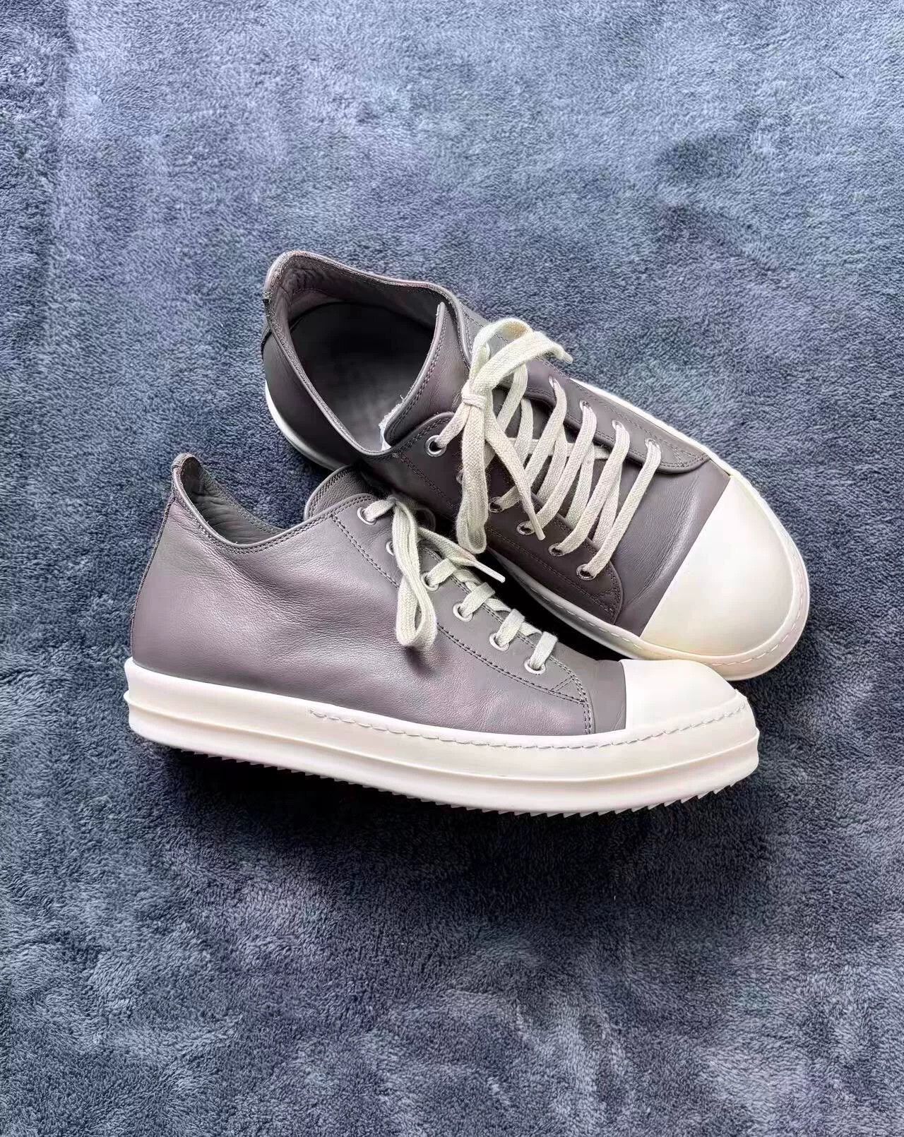 Rick Owens Rick Owens Leather White Lowtop Sneakers 25 Men Size US 10 / EU 43 - 3 Thumbnail