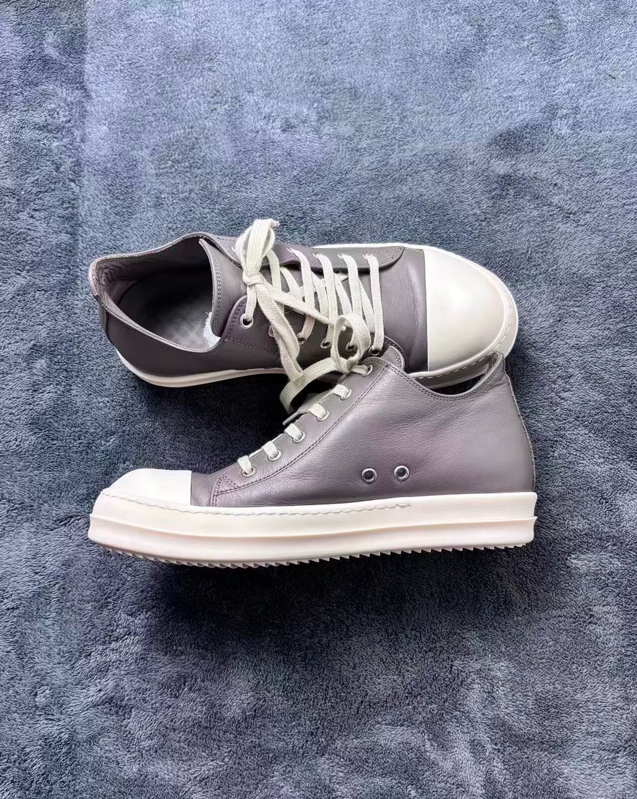 Rick Owens Rick Owens Leather White Lowtop Sneakers 25 Men Size US 10 / EU 43 - 6 Thumbnail