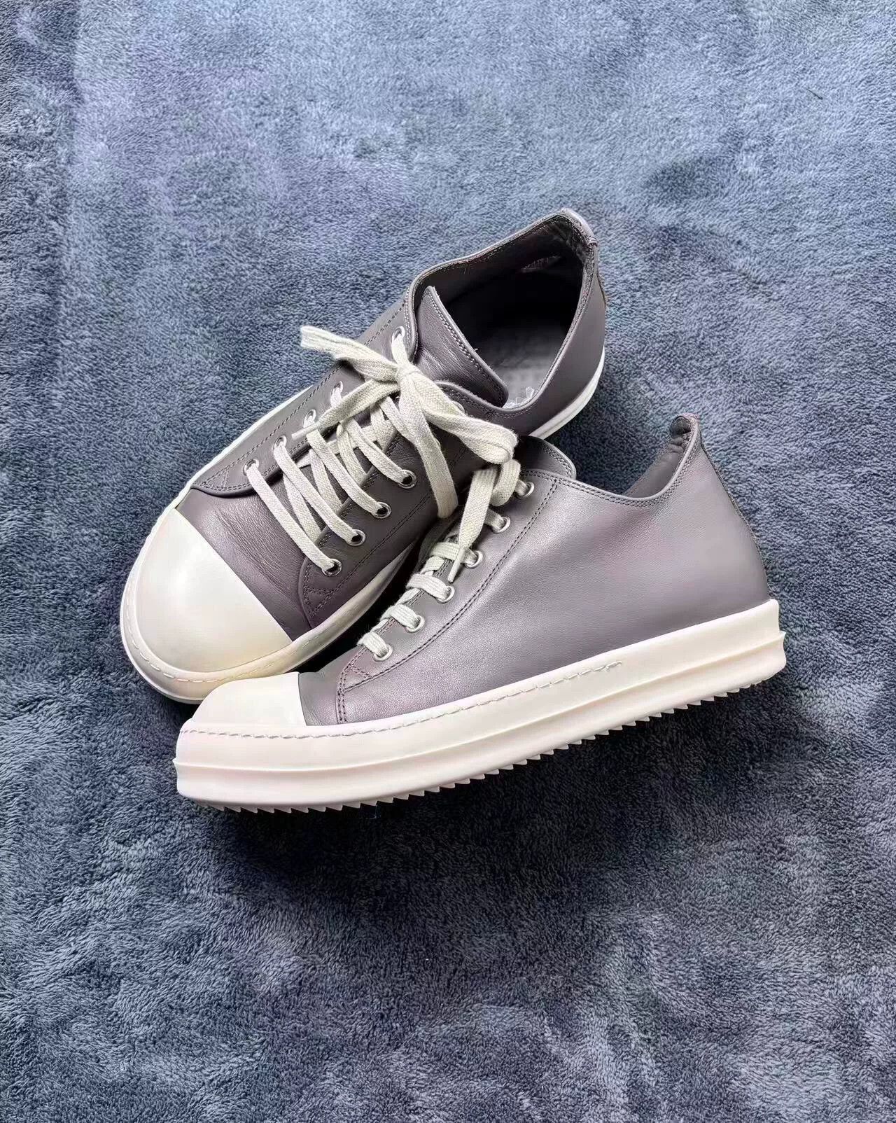 Rick Owens Rick Owens Leather White Lowtop Sneakers 25 Men Size US 10 / EU 43 - 4 Thumbnail