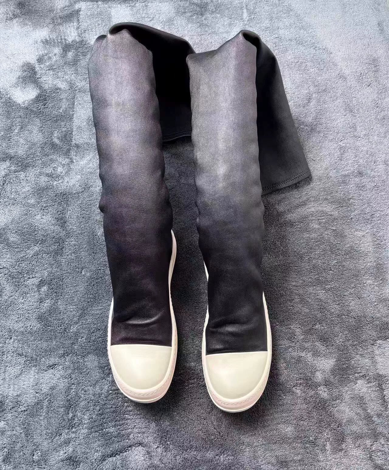 Rick Owens Rick Owens Leather Long White Lowtop Sneakers 38 Men Size US 6 / EU 39 - 5 Thumbnail