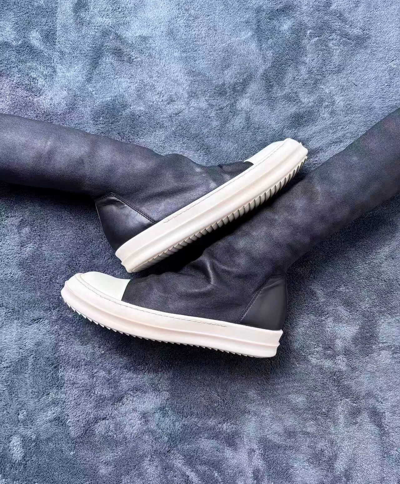 Rick Owens Rick Owens Leather Long White Lowtop Sneakers 38 Men Size US 6 / EU 39 - 4 Thumbnail