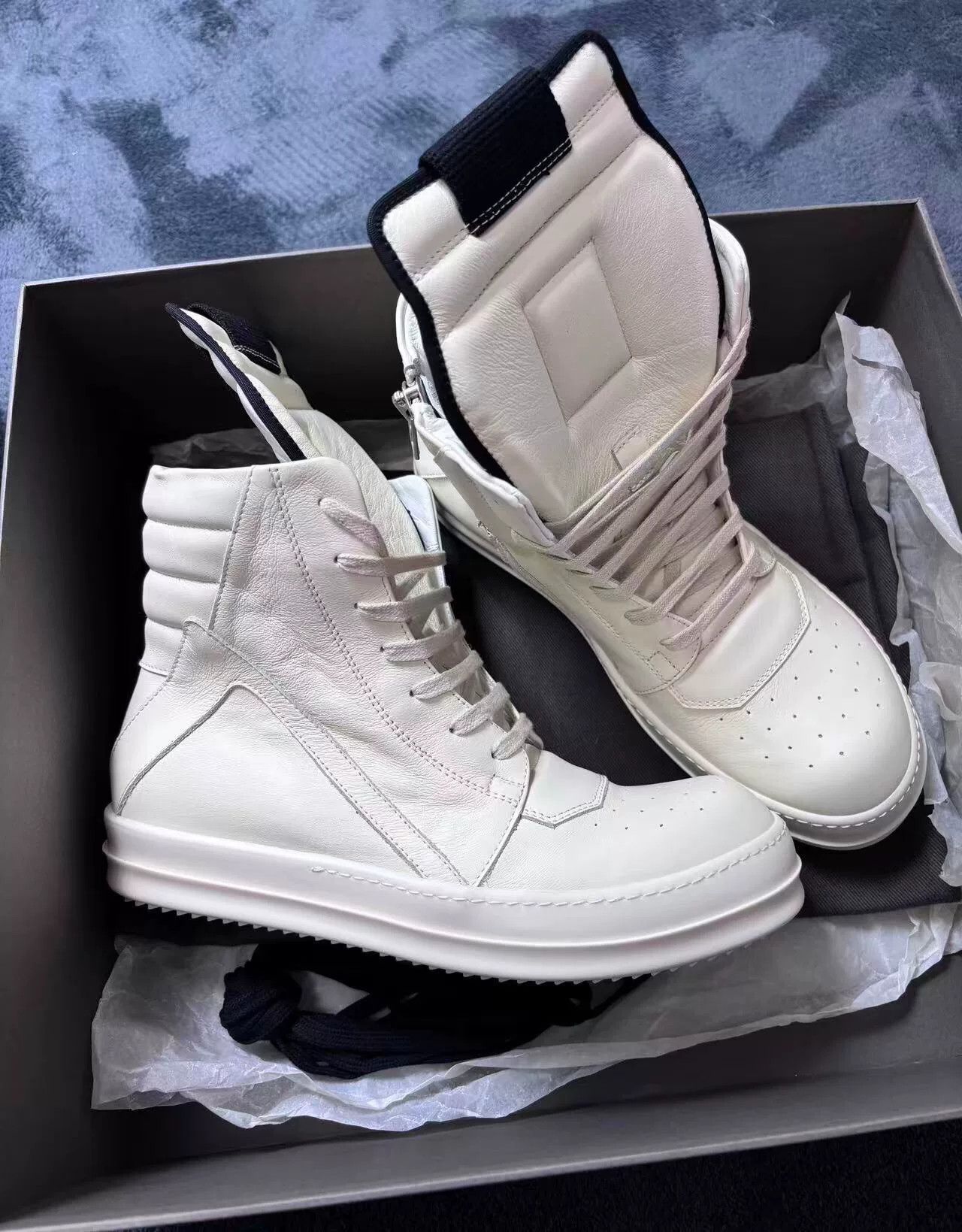 Rick Owens Rick Owens Leather White Lowtop Sneakers 41 Men Size US 8.5 / EU 41-42 - 3 Thumbnail