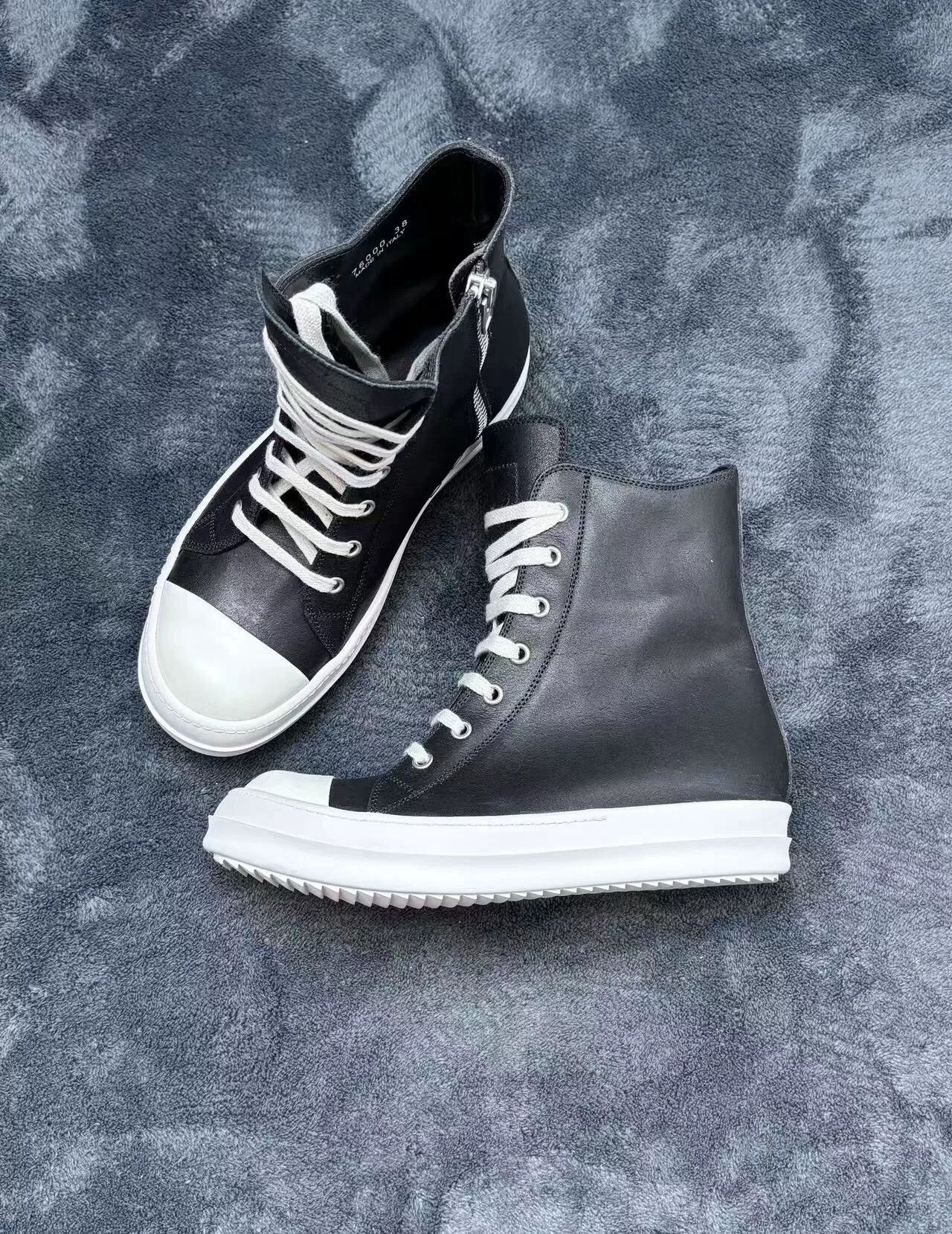 Rick Owens Rick Owens Leather Black Lowtop Sneakers 38 Women Size US 7.5 / IT 37.5 - 4 Thumbnail