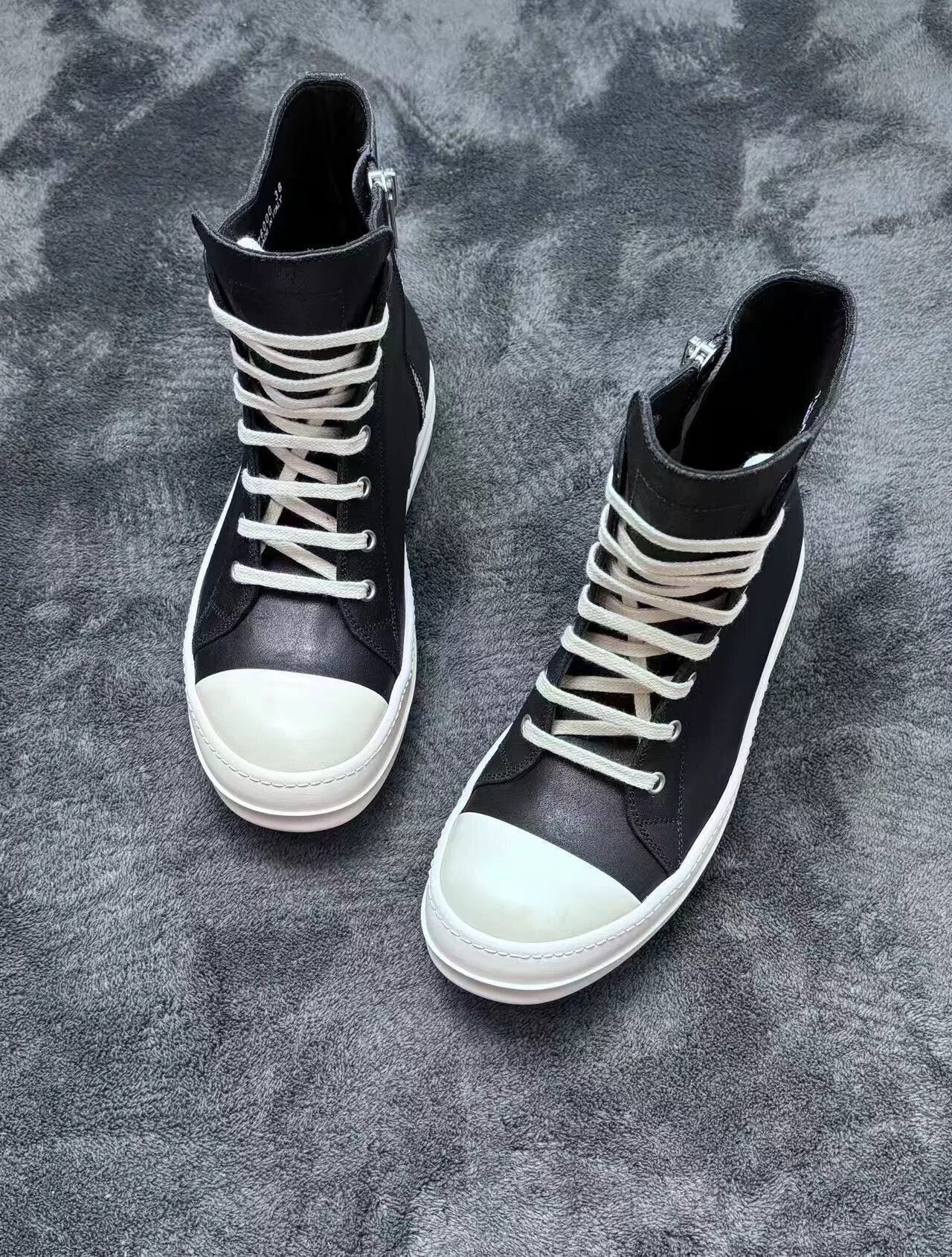 Rick Owens Rick Owens Leather Black Lowtop Sneakers 38 Women Size US 7.5 / IT 37.5 - 2 Thumbnail