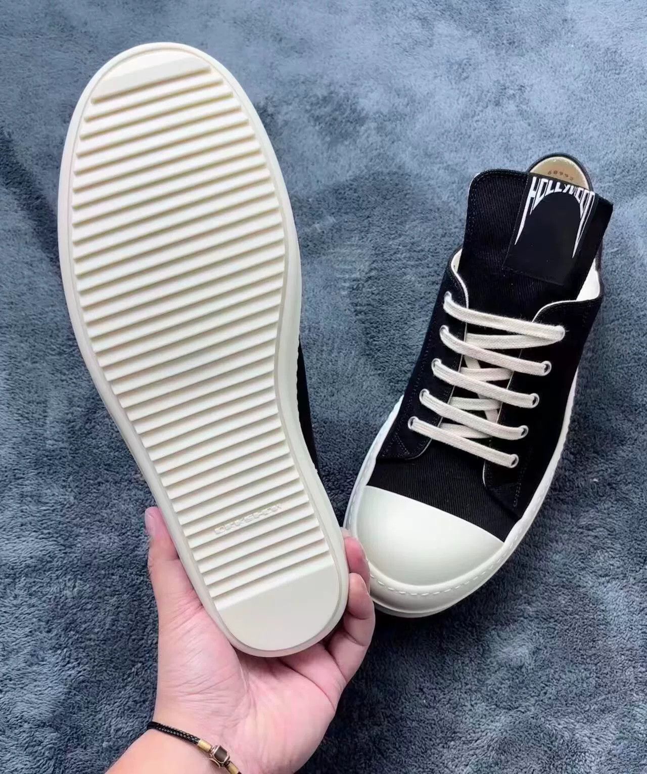 Rick Owens Rick Owens Black Lowtop Sneakers 25 Men Size US 10 / EU 43 - 8 Thumbnail