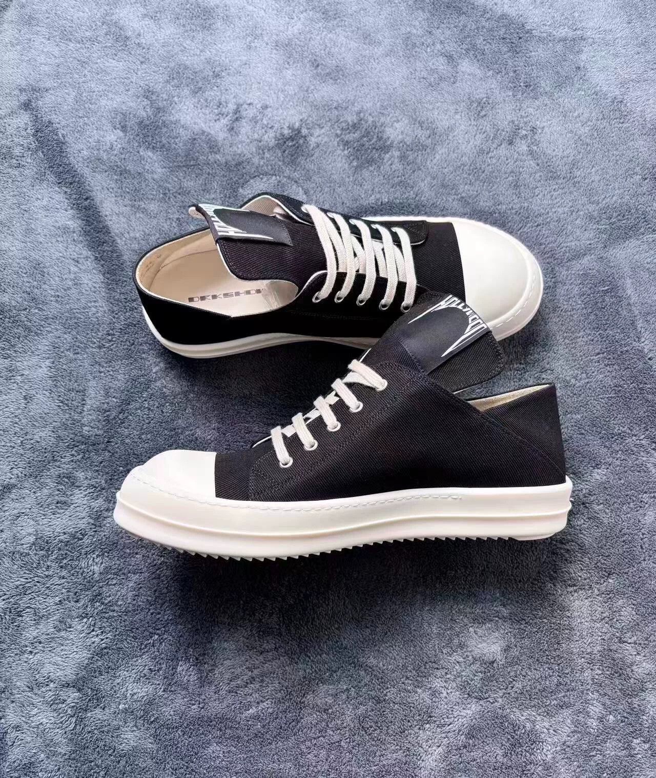 Rick Owens Rick Owens Black Lowtop Sneakers 25 Men Size US 10 / EU 43 - 6 Thumbnail