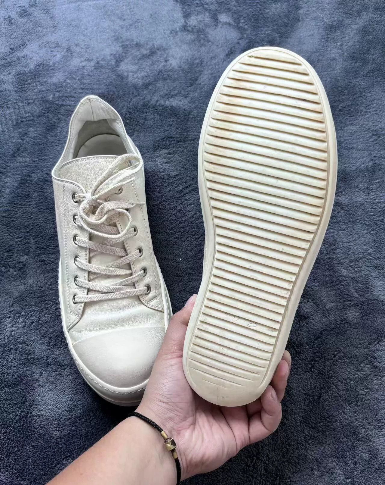 Rick Owens Rick Owens Leather White Lowtop Sneakers 42 Men Size US 9 / EU 42 - 9 Thumbnail