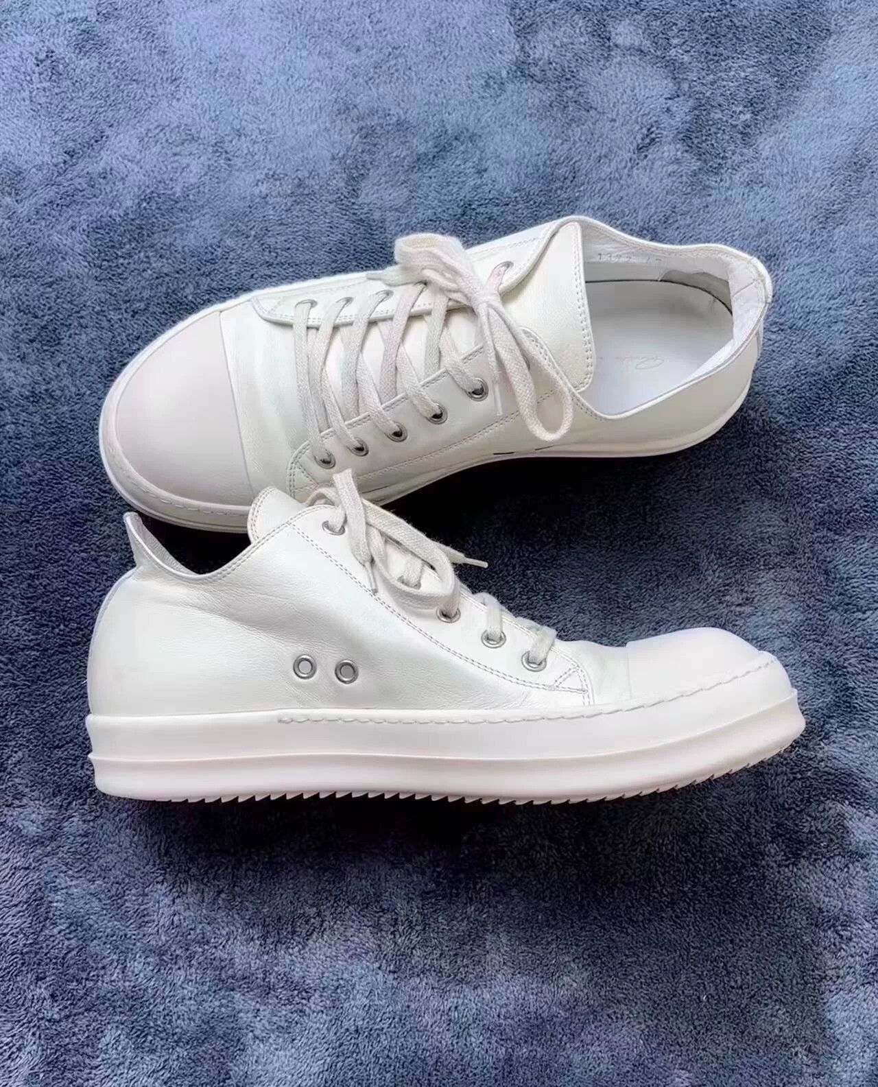 Rick Owens Rick Owens Leather White Lowtop Sneakers 42 Men Size US 9 / EU 42 - 5 Thumbnail