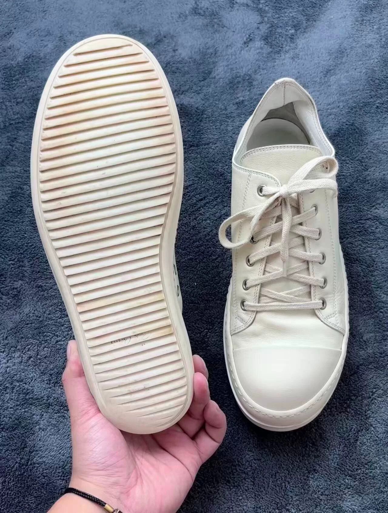 Rick Owens Rick Owens Leather White Lowtop Sneakers 42 Men Size US 9 / EU 42 - 8 Thumbnail