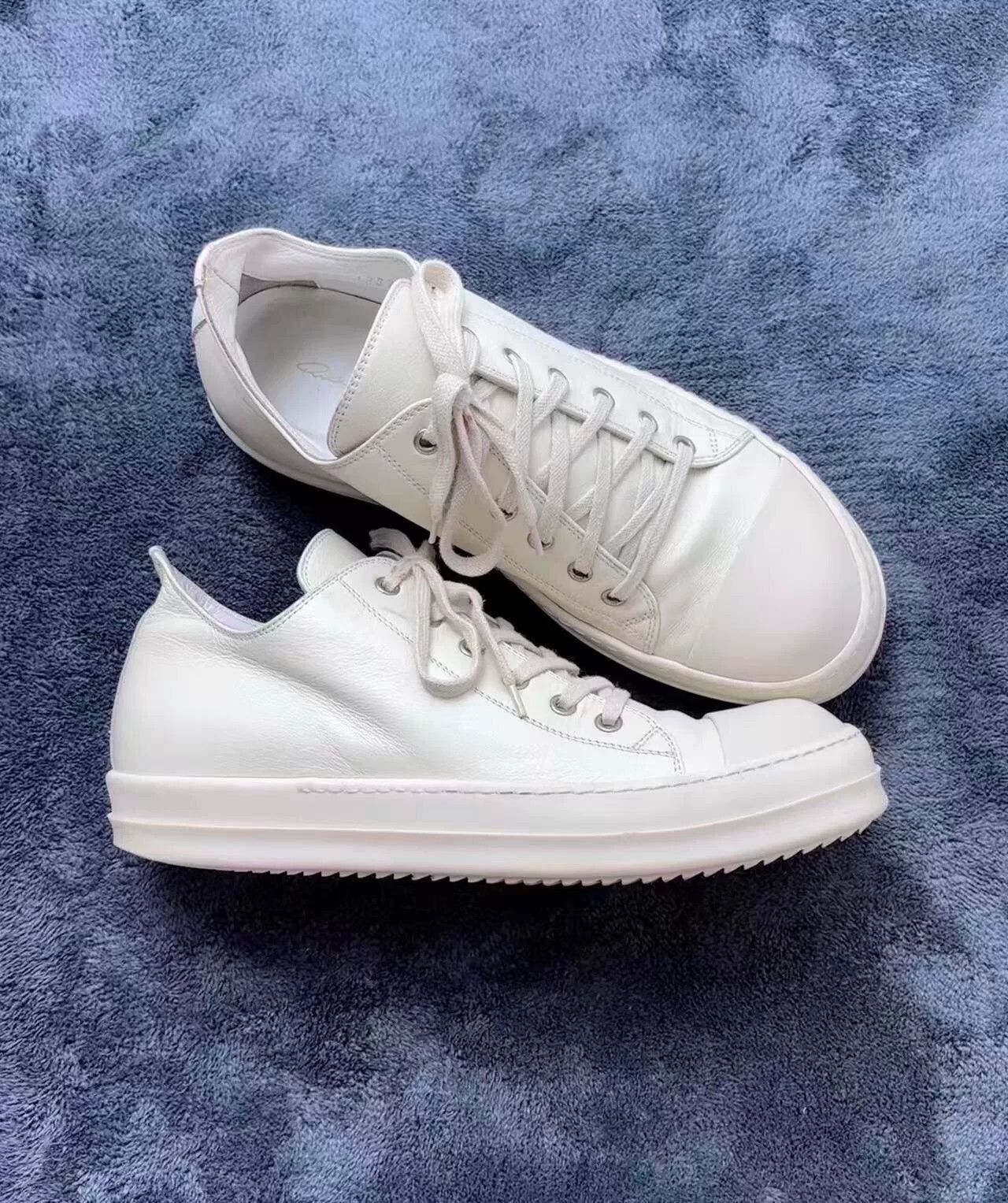 Rick Owens Rick Owens Leather White Lowtop Sneakers 42 Men Size US 9 / EU 42 - 3 Thumbnail