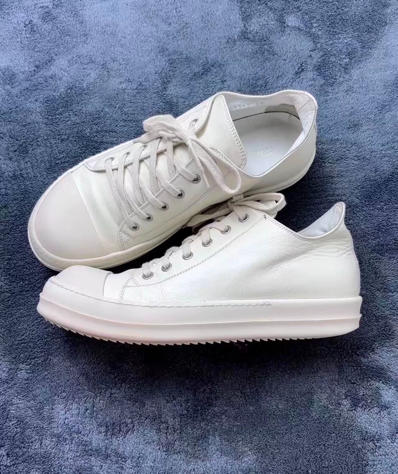 Rick Owens Rick Owens Leather White Lowtop Sneakers 42 Men Size US 9 / EU 42 - 4 Thumbnail