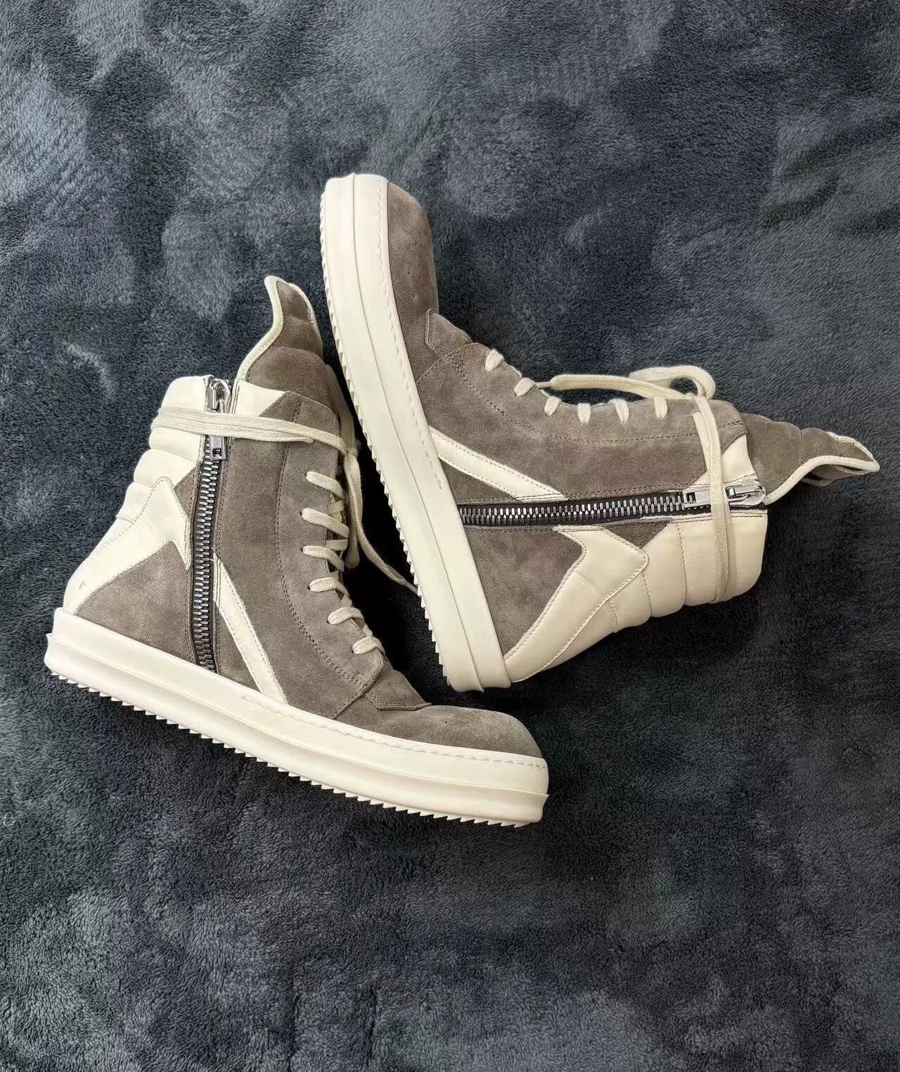 Rick Owens Rick Owens Suede White Lowtop Sneakers 24 Men Size US 10 / EU 43 - 6 Thumbnail