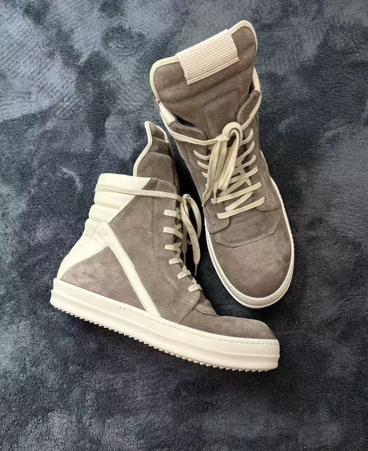 Rick Owens Rick Owens Suede White Lowtop Sneakers 24 Men Size US 10 / EU 43 - 5 Thumbnail