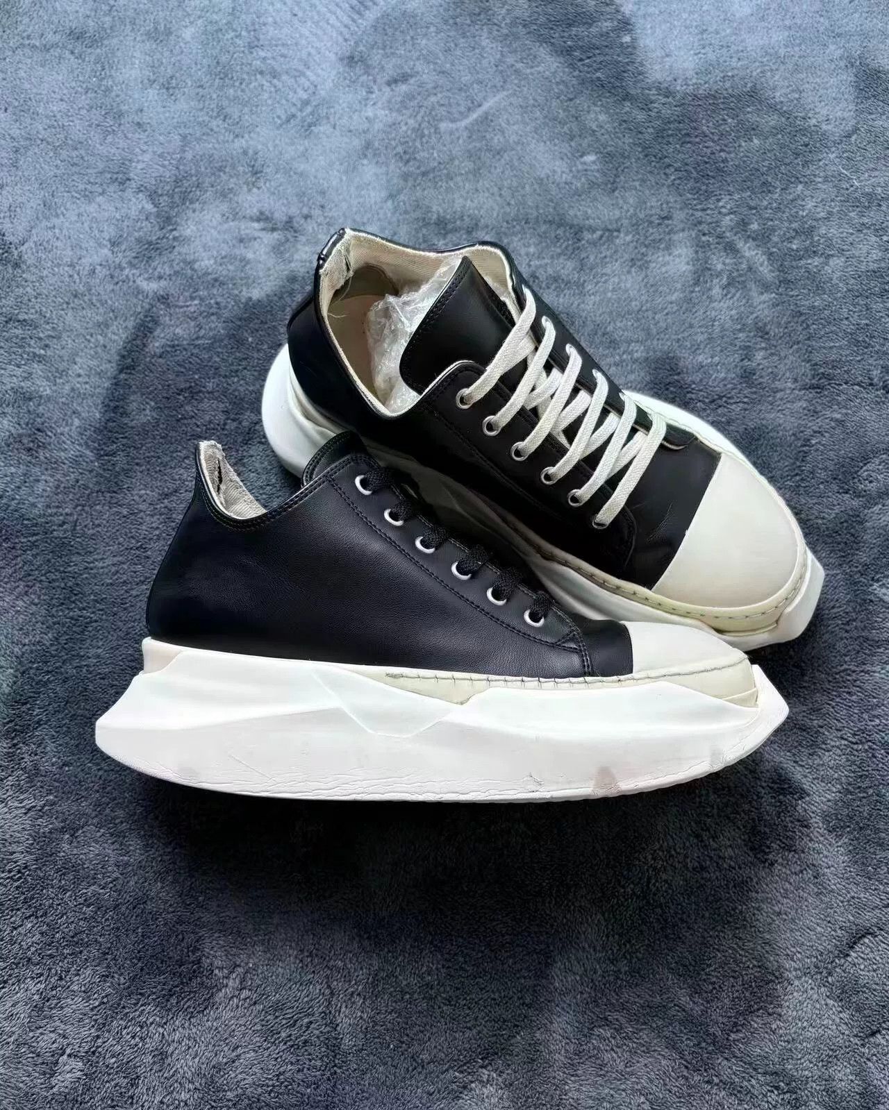 Rick Owens Rick Owens Leather White Lowtop Sneakers 41 Men Size US 8.5 / EU 41-42 - 3 Thumbnail