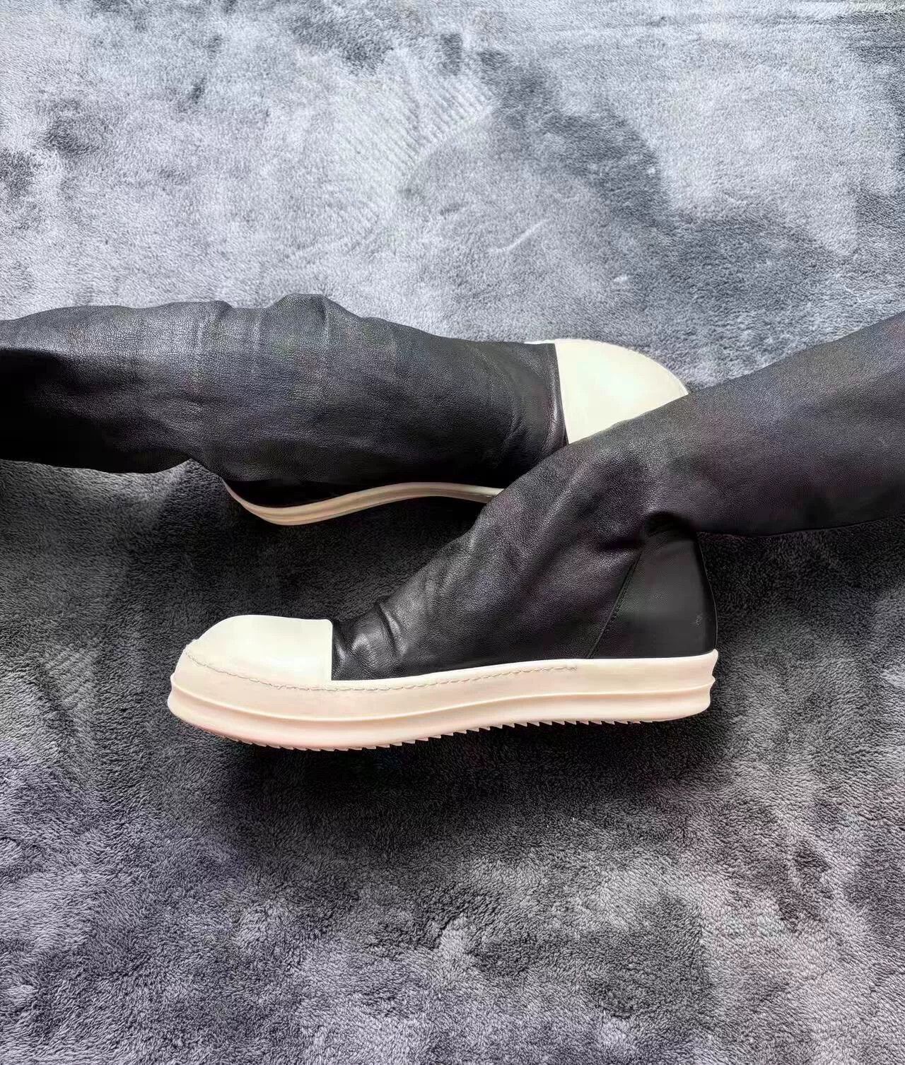 Rick Owens Rick Owens Leather White Lowtop Sneakers 41 Men Size US 8.5 / EU 41-42 - 5 Thumbnail