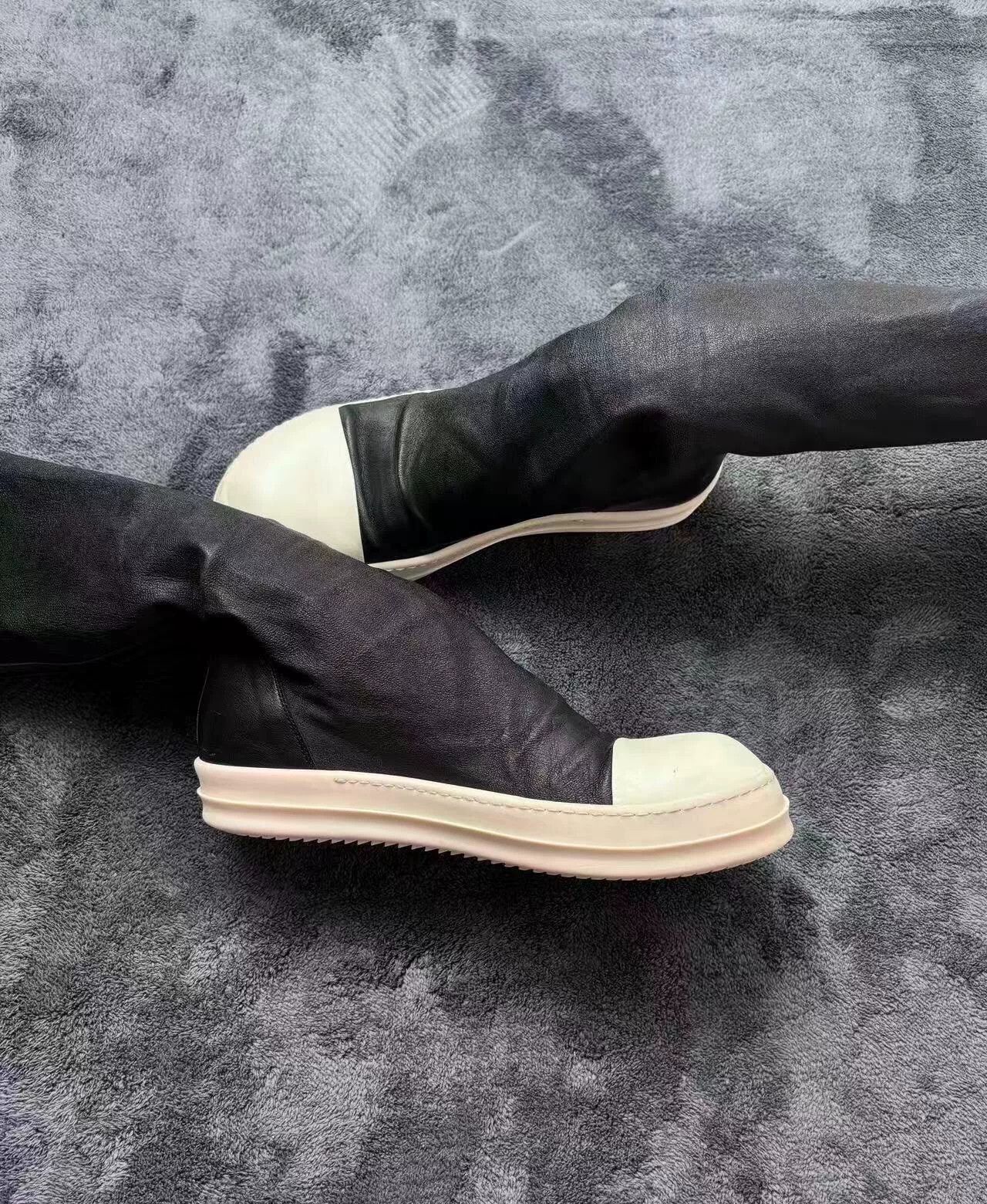 Rick Owens Rick Owens Leather White Lowtop Sneakers 41 Men Size US 8.5 / EU 41-42 - 4 Thumbnail