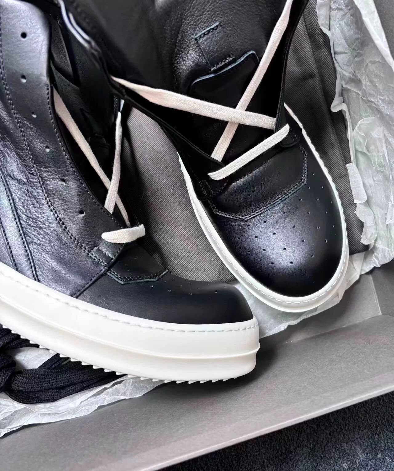 Rick Owens Rick Owens Leather White Lowtop Sneakers 41 Men Size US 8.5 / EU 41-42 - 8 Thumbnail