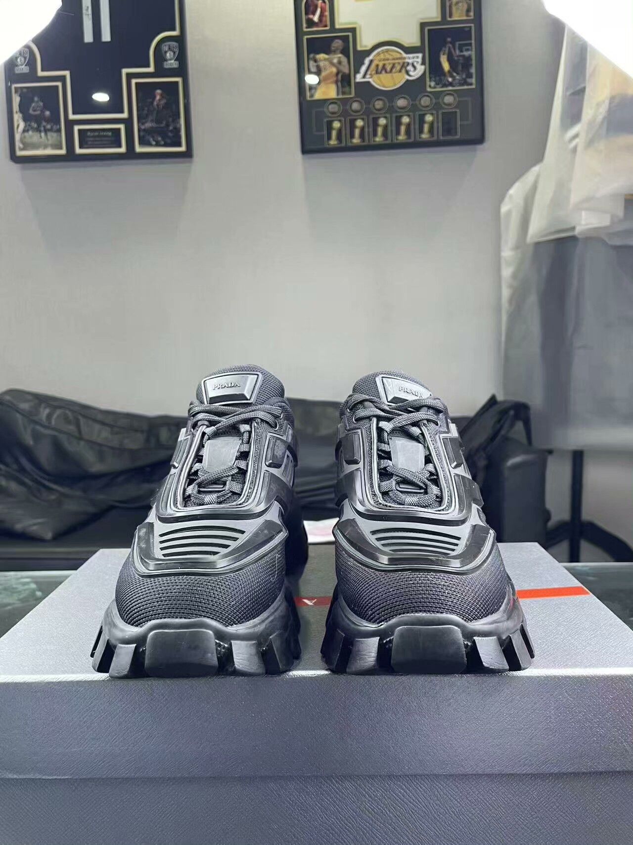 Prada Prada Techwear Black Lowtop Sneakers 37 Women Size US 6.5 / IT 36.5 - 2 Thumbnail