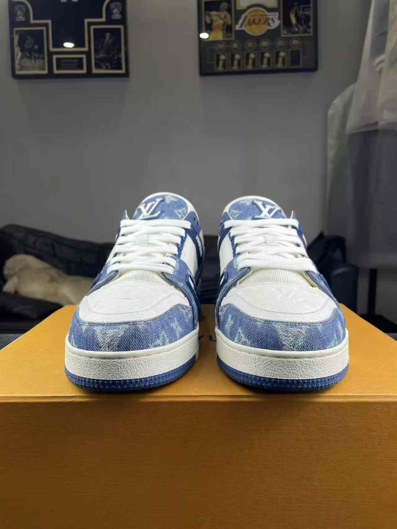 Louis Vuitton Louis Vuitton Training Denim Blue Lowtop Sneakers 42 Men Size US 9 / EU 42 - 2 Thumbnail