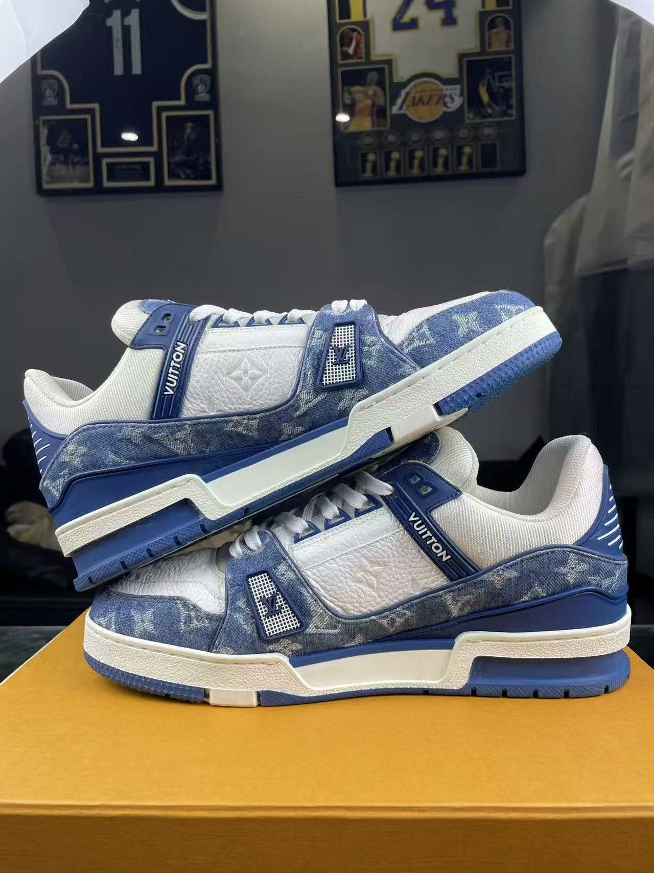 Louis Vuitton Louis Vuitton Training Denim Blue Lowtop Sneakers 42 Men Size US 9 / EU 42 - 5 Thumbnail